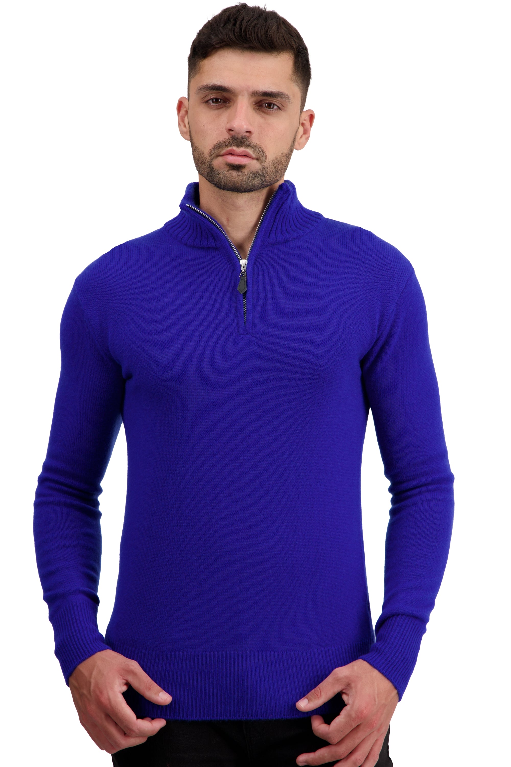 Donovan Kaschmirpullover Herren - Regattablau - Mahogany