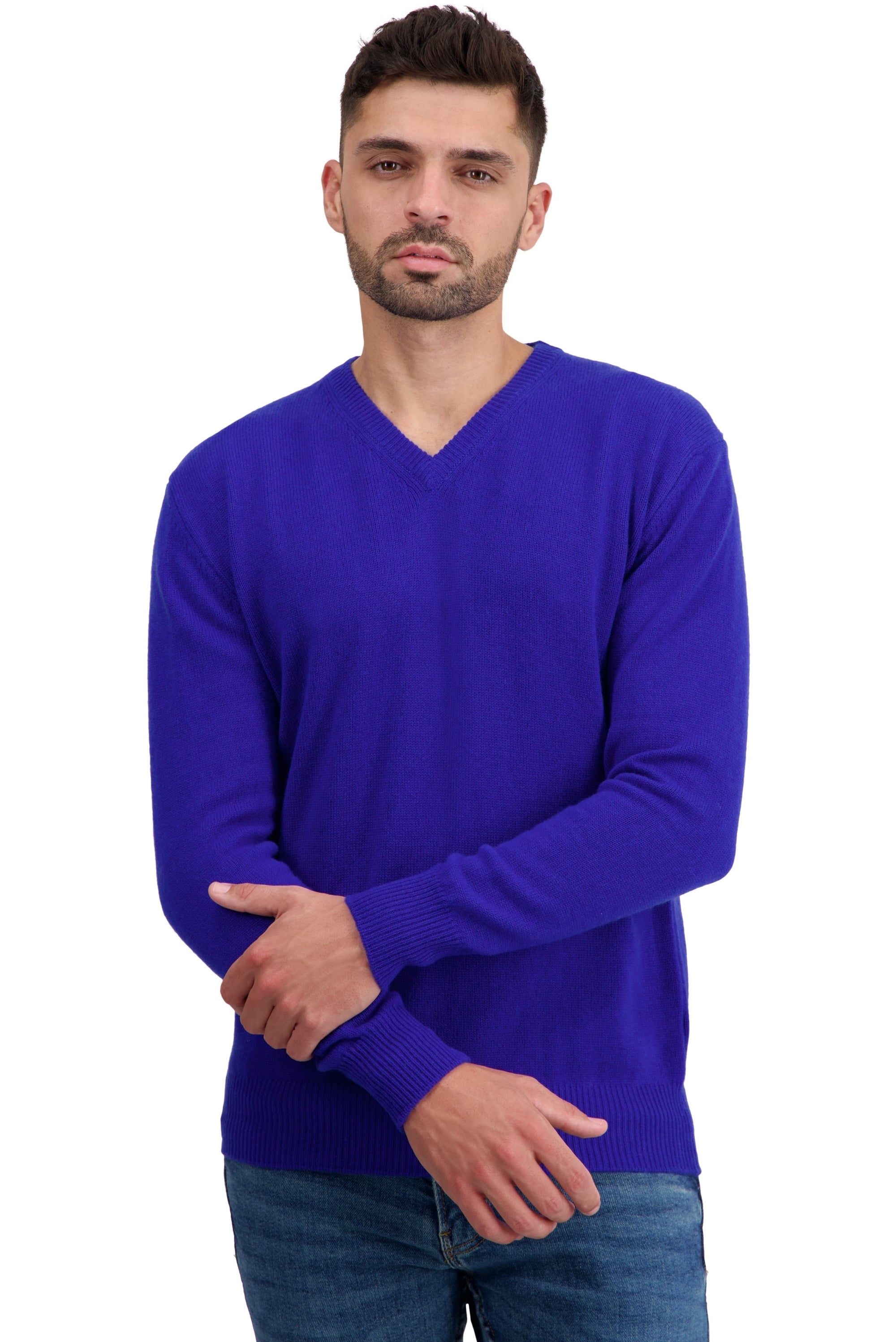 Hippolyte 4F Kaschmirpullover Herren - Regattablau - Mahogany
