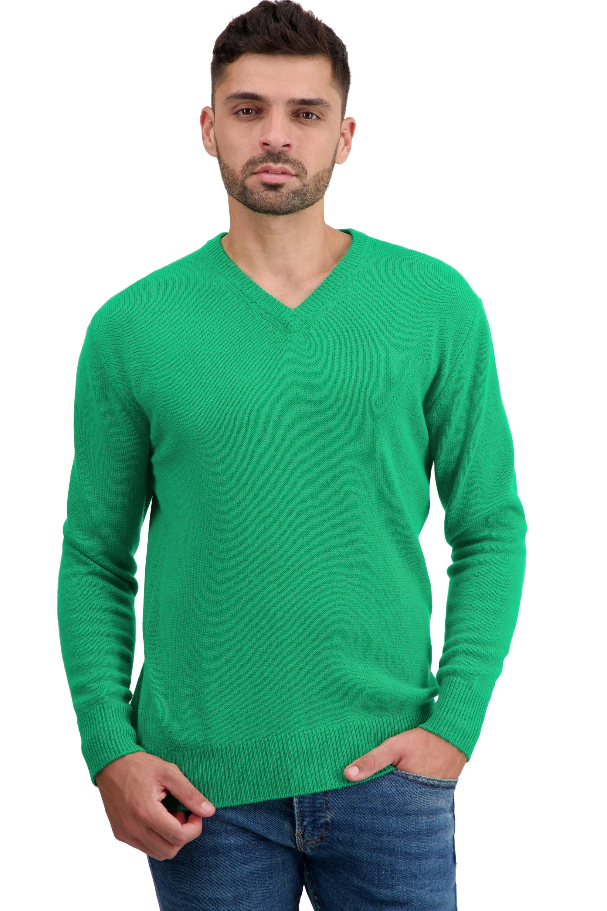 Hippolyte 4F aus Kaschmir für Herren - new green - Mahogany