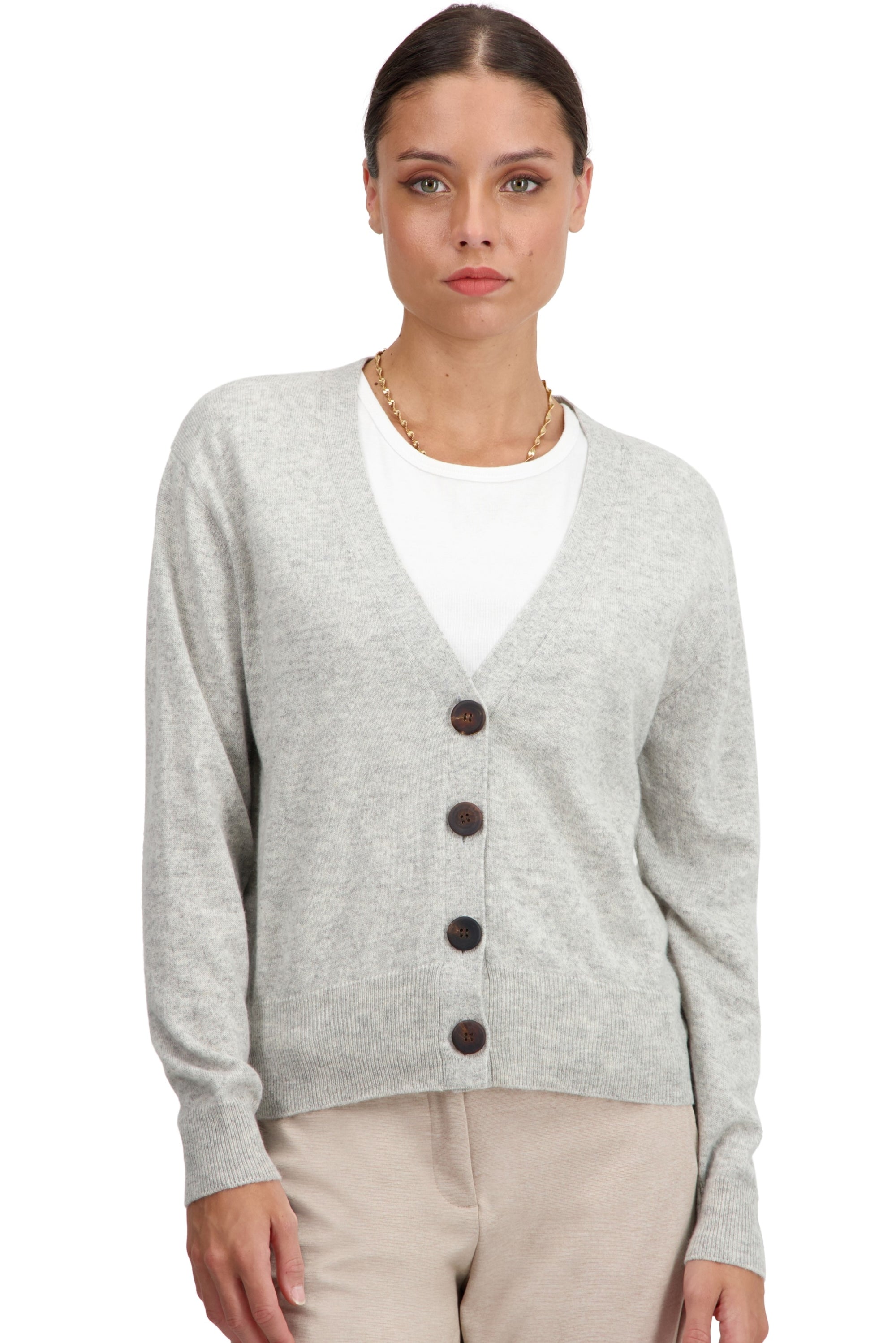 Talitha aus Kaschmir Damen - Flanell meliert - Mahogany