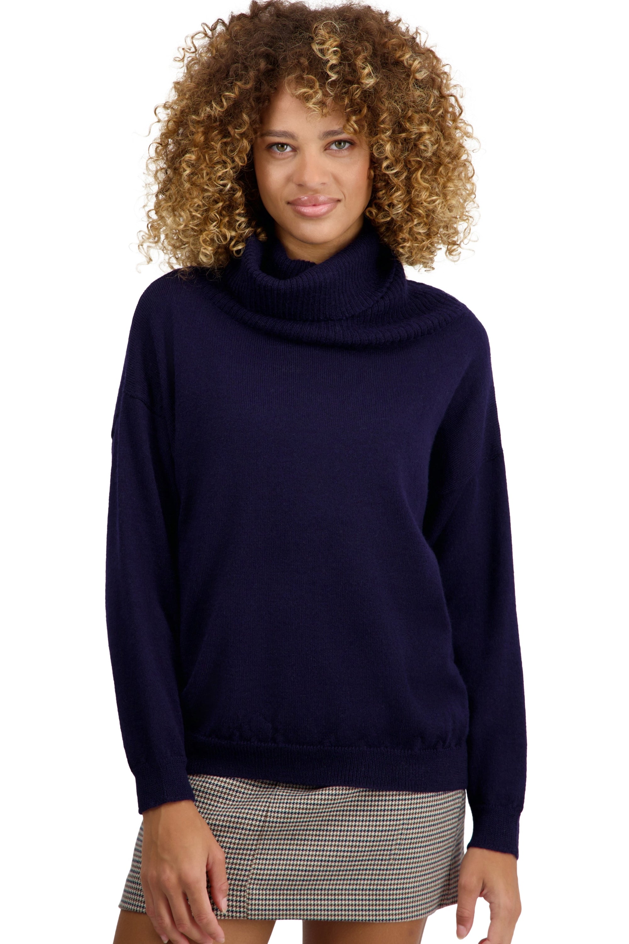 Tanis aus Baby-Alpaka für Damen – Marineblau – Mahogany