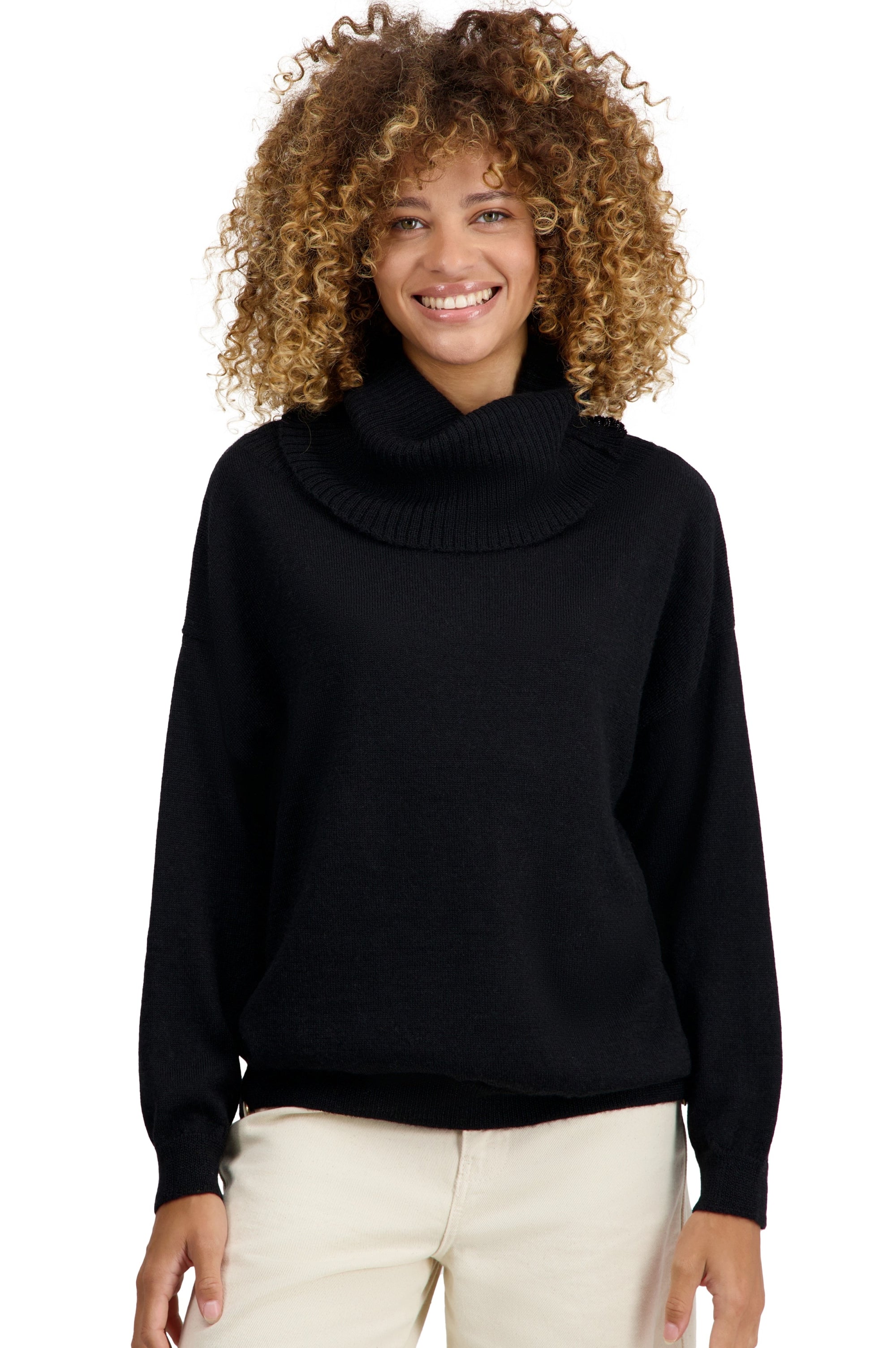 Tanis aus Baby-Alpaka für Damen – Schwarz – Mahogany