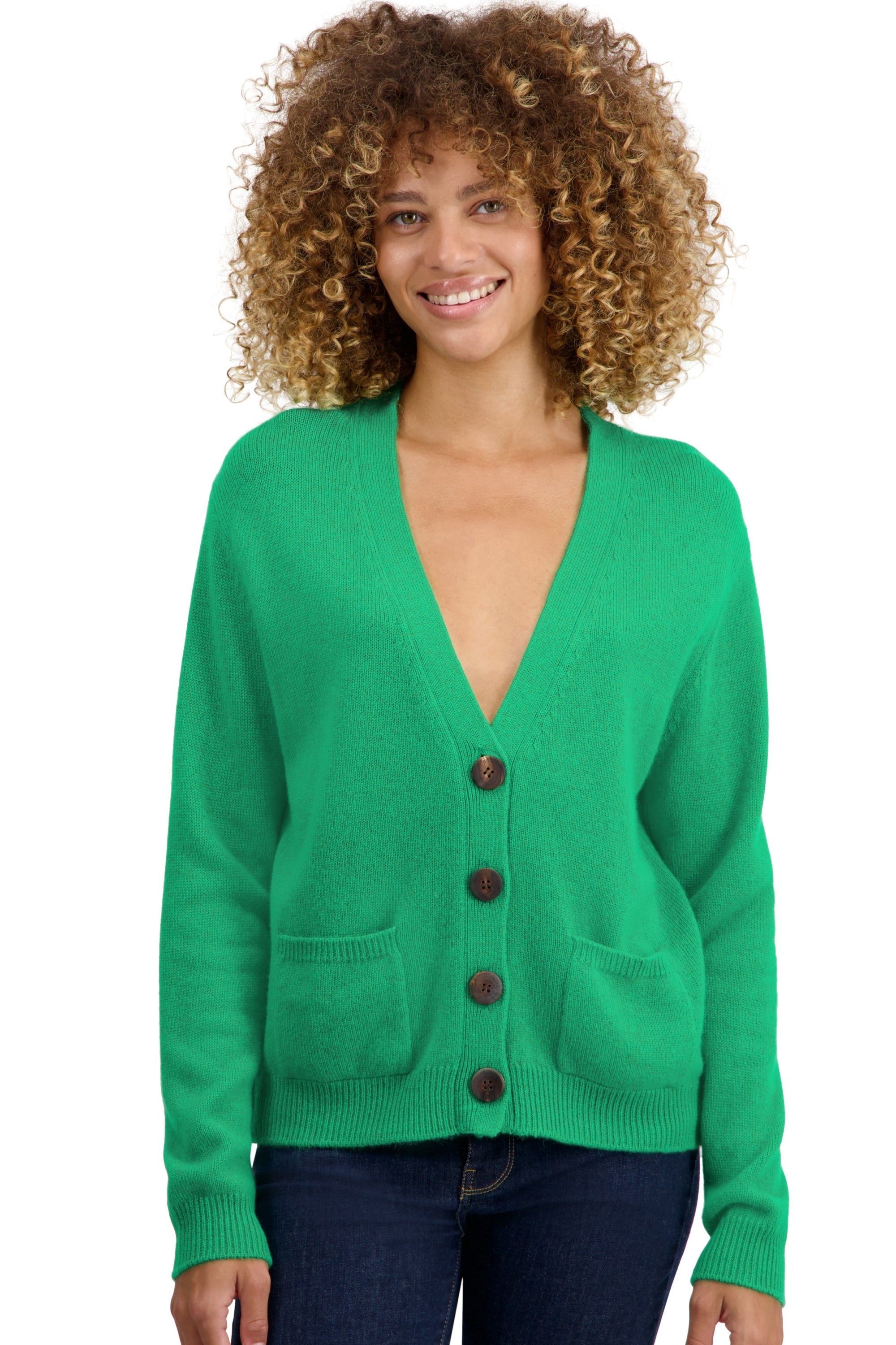 Tanzania aus Kaschmir Damen - new green - Mahogany