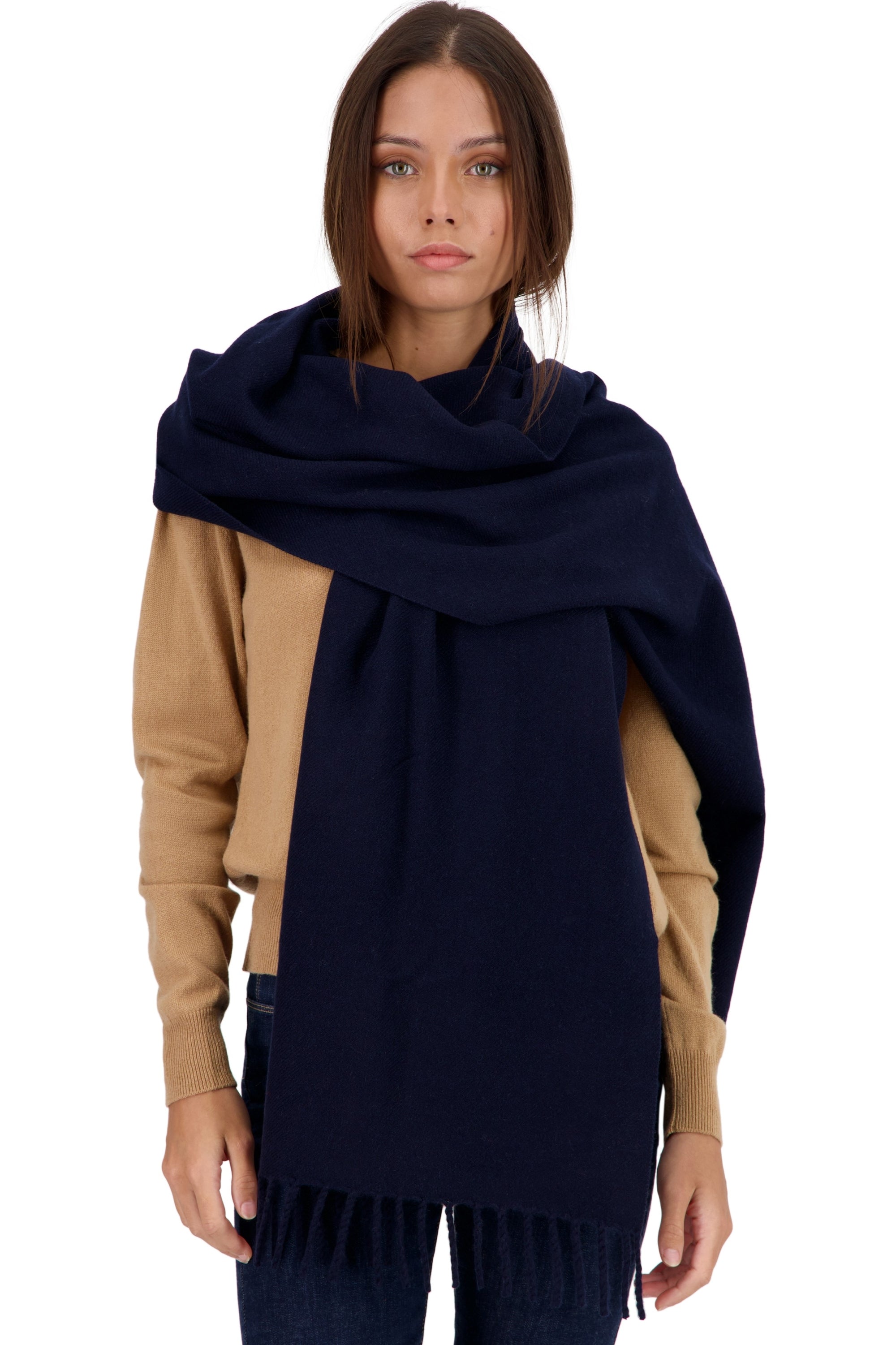 Tartempion aus Kaschmir für Damen - dunkelmarineblau - Mahogany