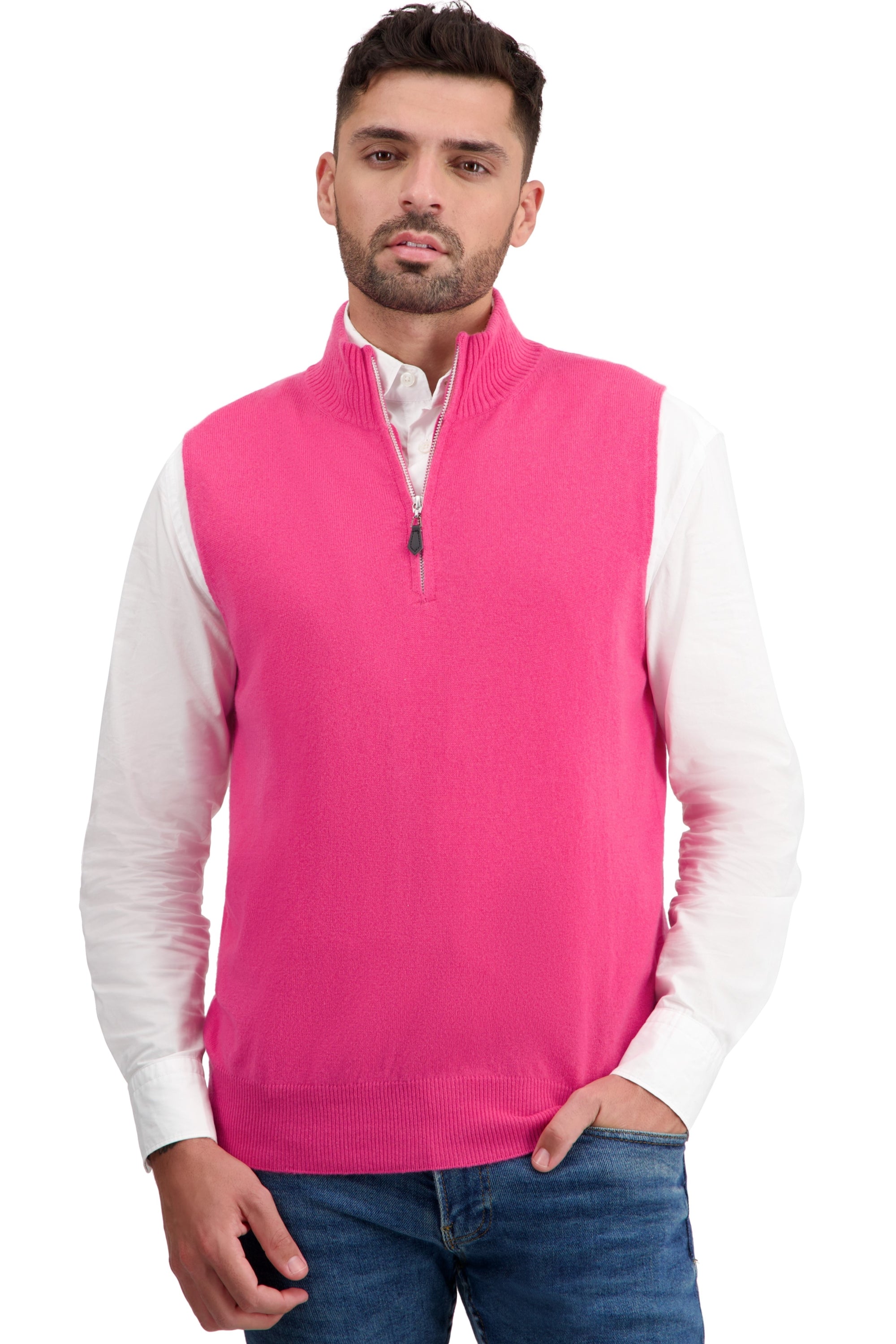 Texas aus Kaschmir Herren - rose shocking - Mahogany