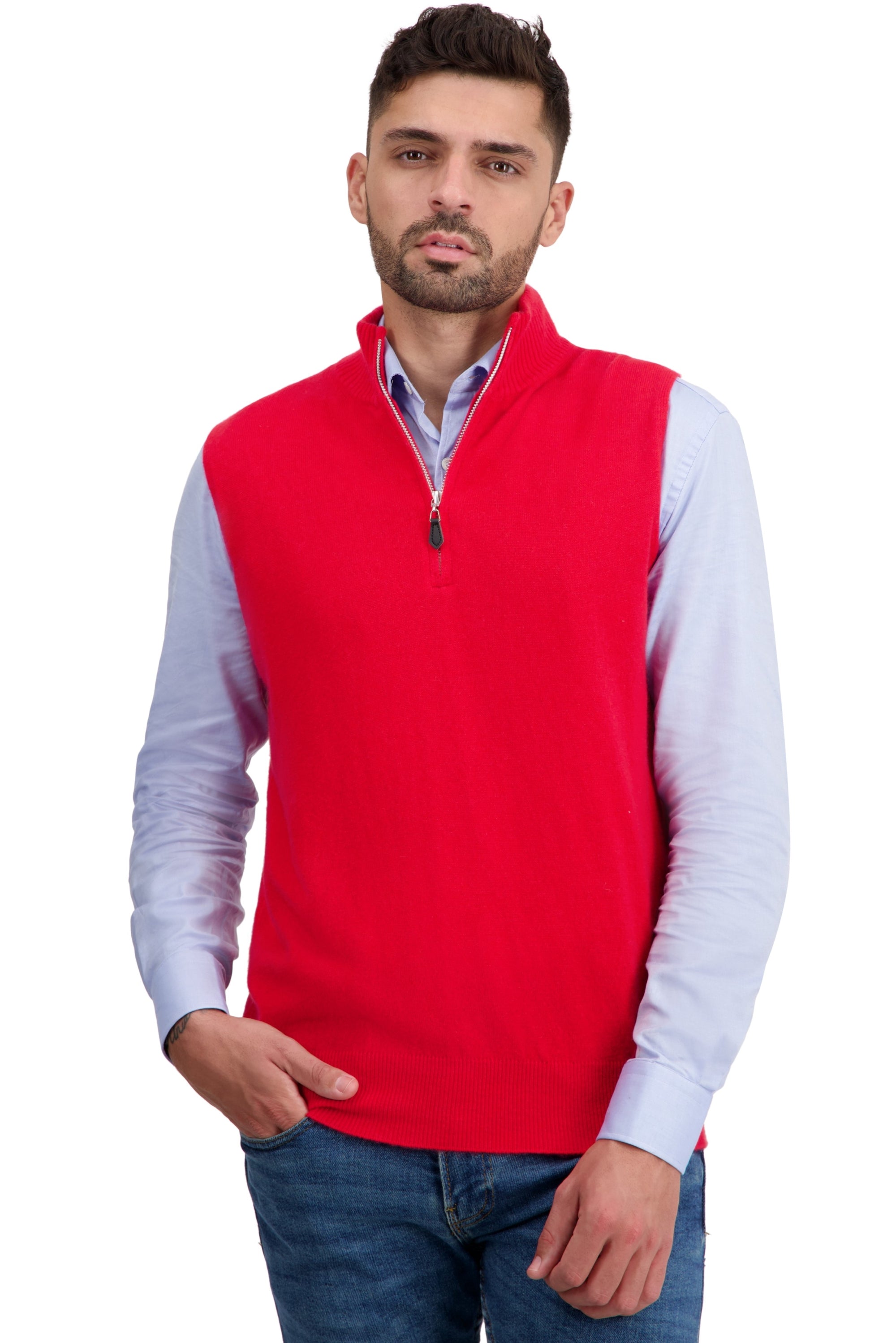 Texas aus Kaschmir Herren - rot - Mahogany