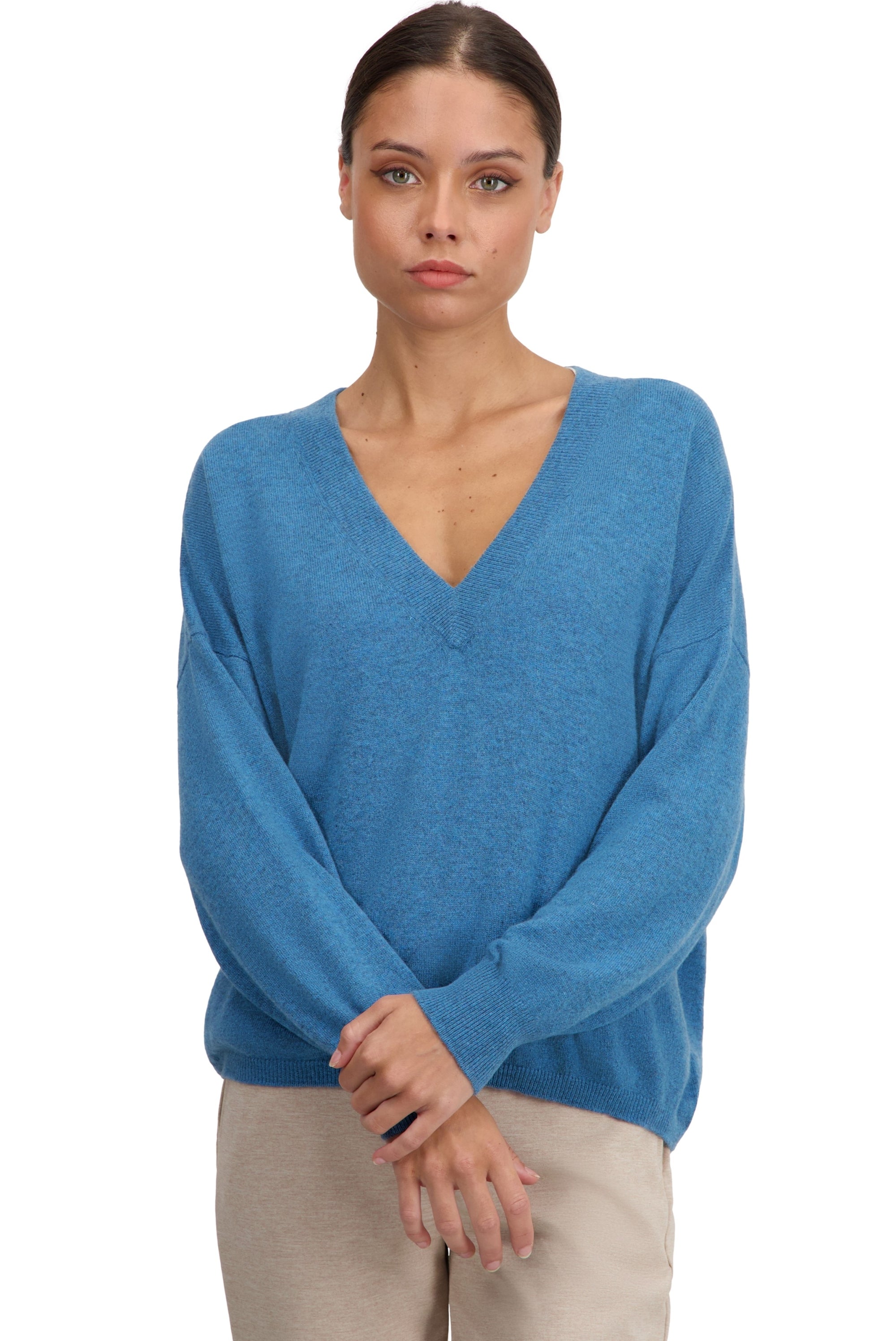 Theia aus Kaschmir für Damen - manor blue - Mahogany