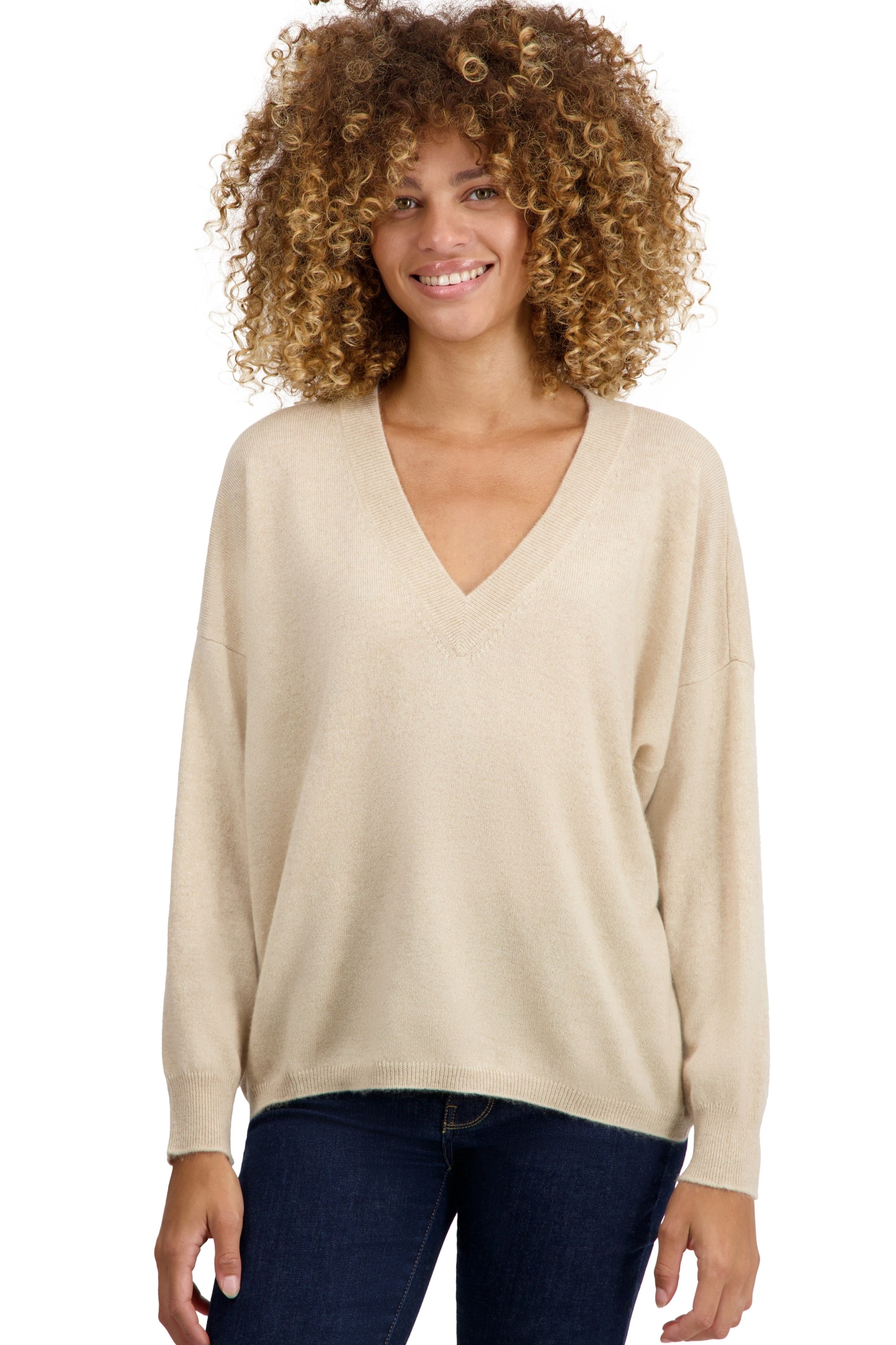 Theia aus Kaschmir für Damen - natural beige - Mahogany