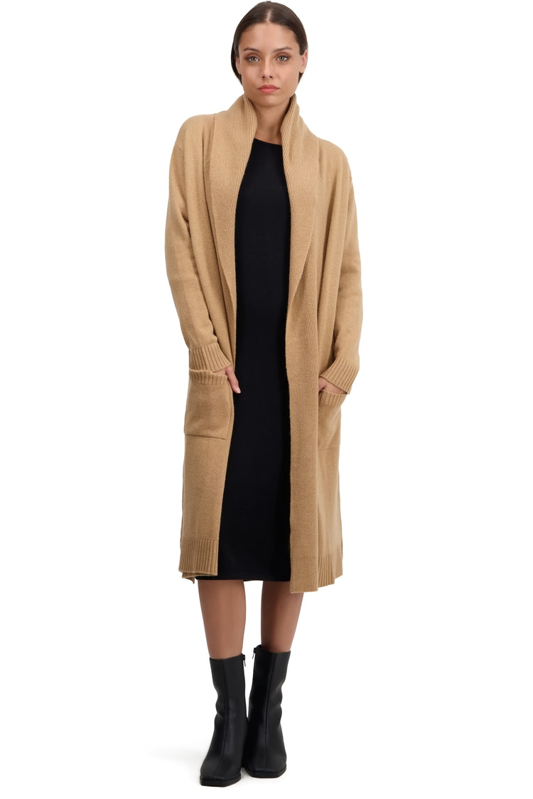 Thonon aus Kaschmir Damen - Kamel - Mahogany