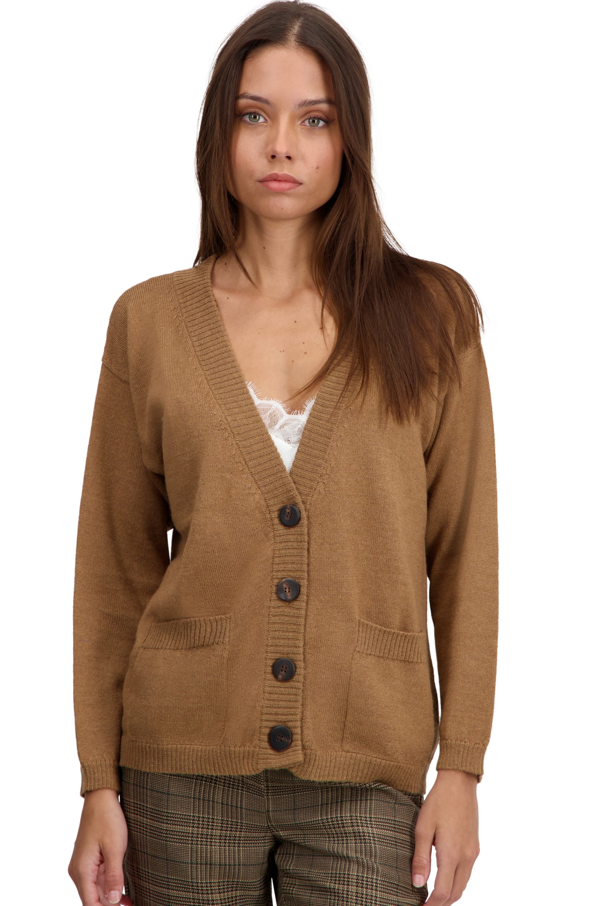 Toulouse aus Baby-Alpaka für Damen - karamell - Mahogany