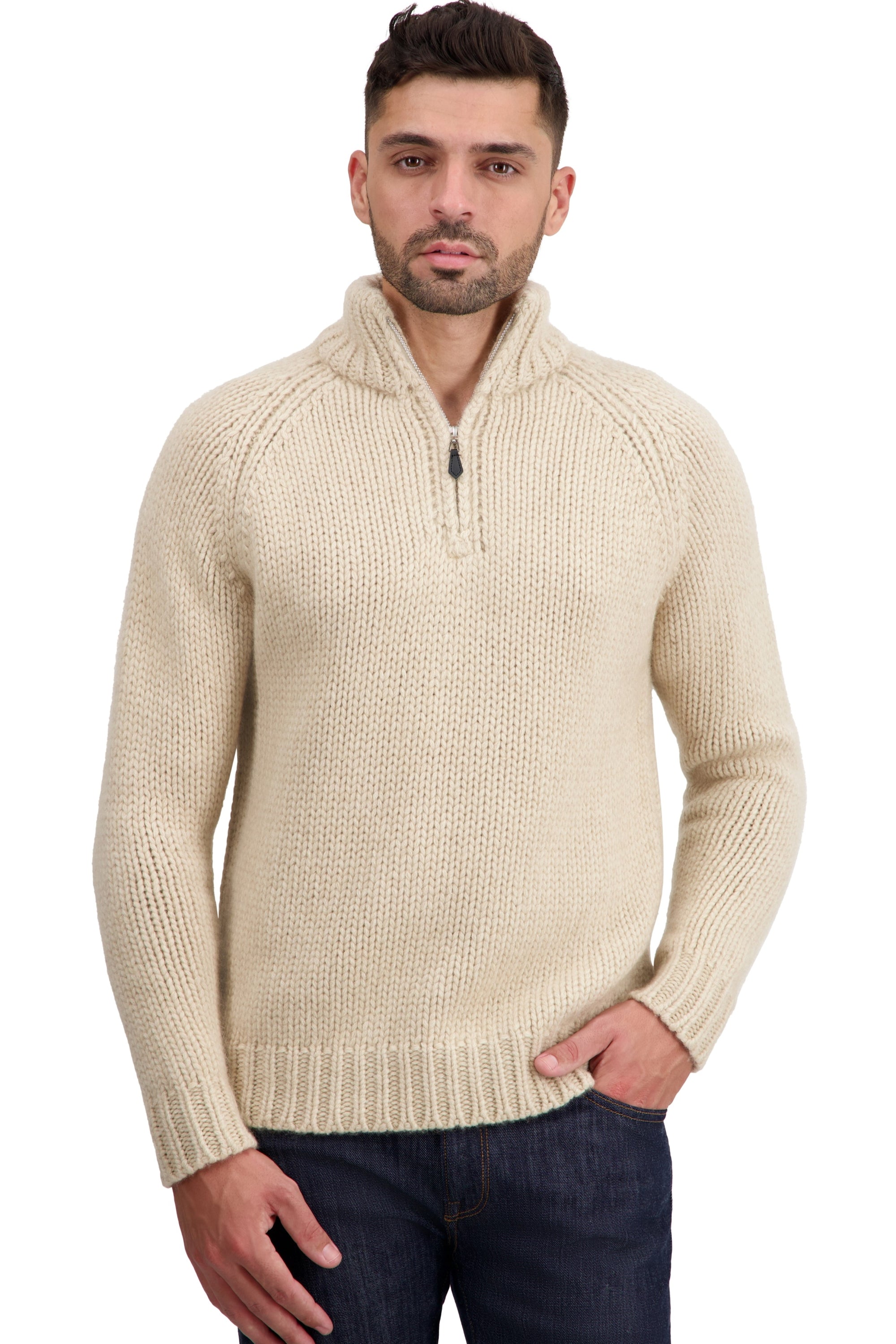 Tripoli aus Herrenkaschmir - natural winter dawn / natural beige - Mahogany