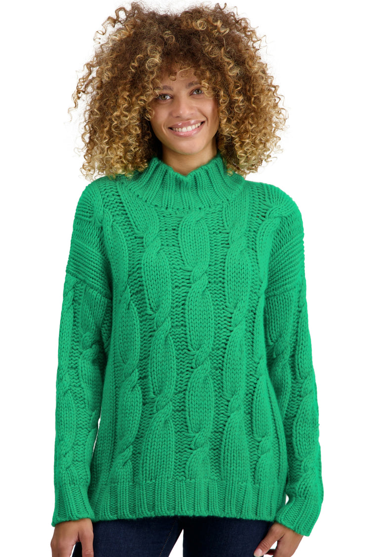 Twiggy aus Kaschmir für Damen - new green - Mahogany
