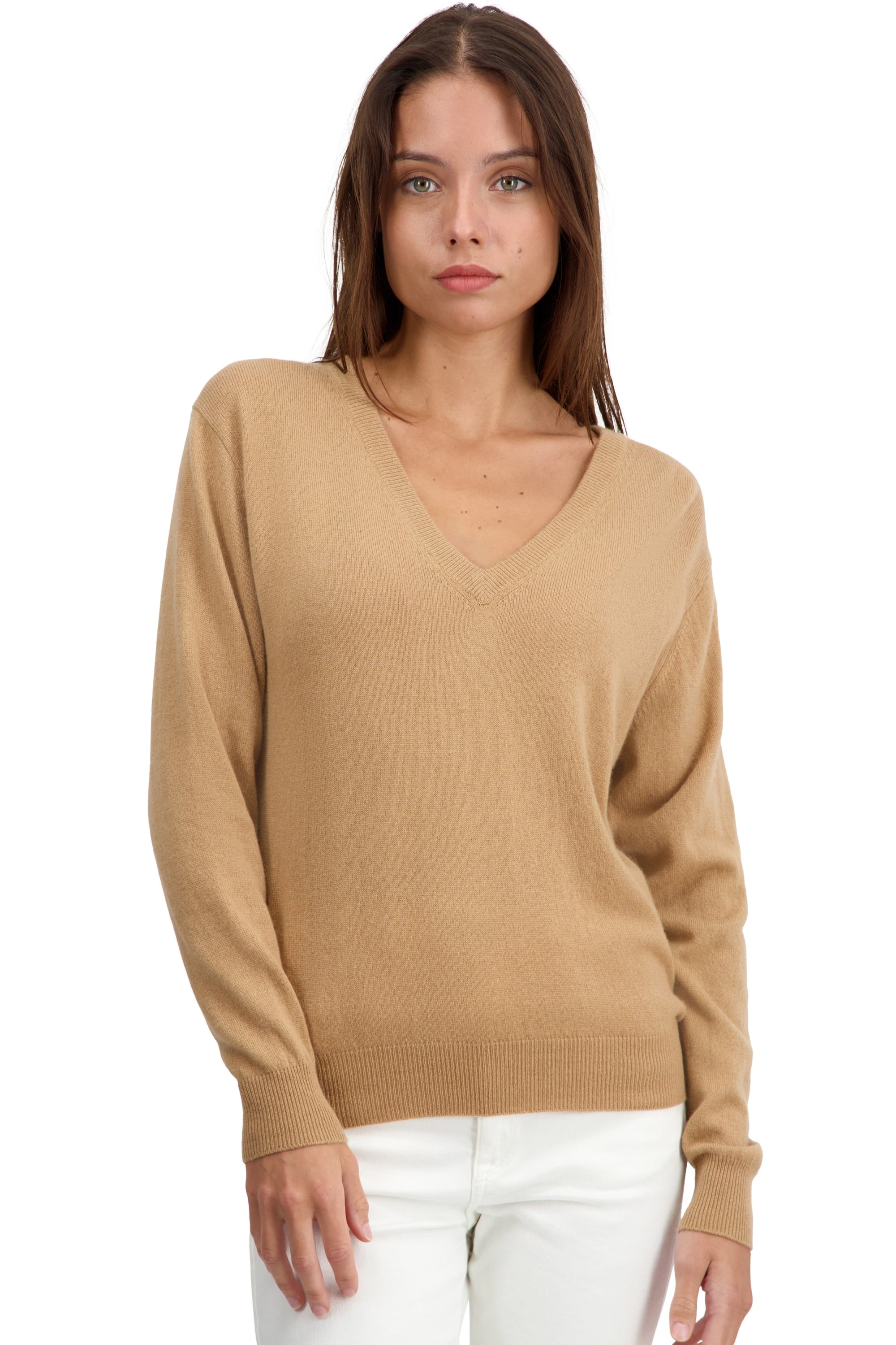 Tornade Kaschmirpullover Damen - camel - Mahogany