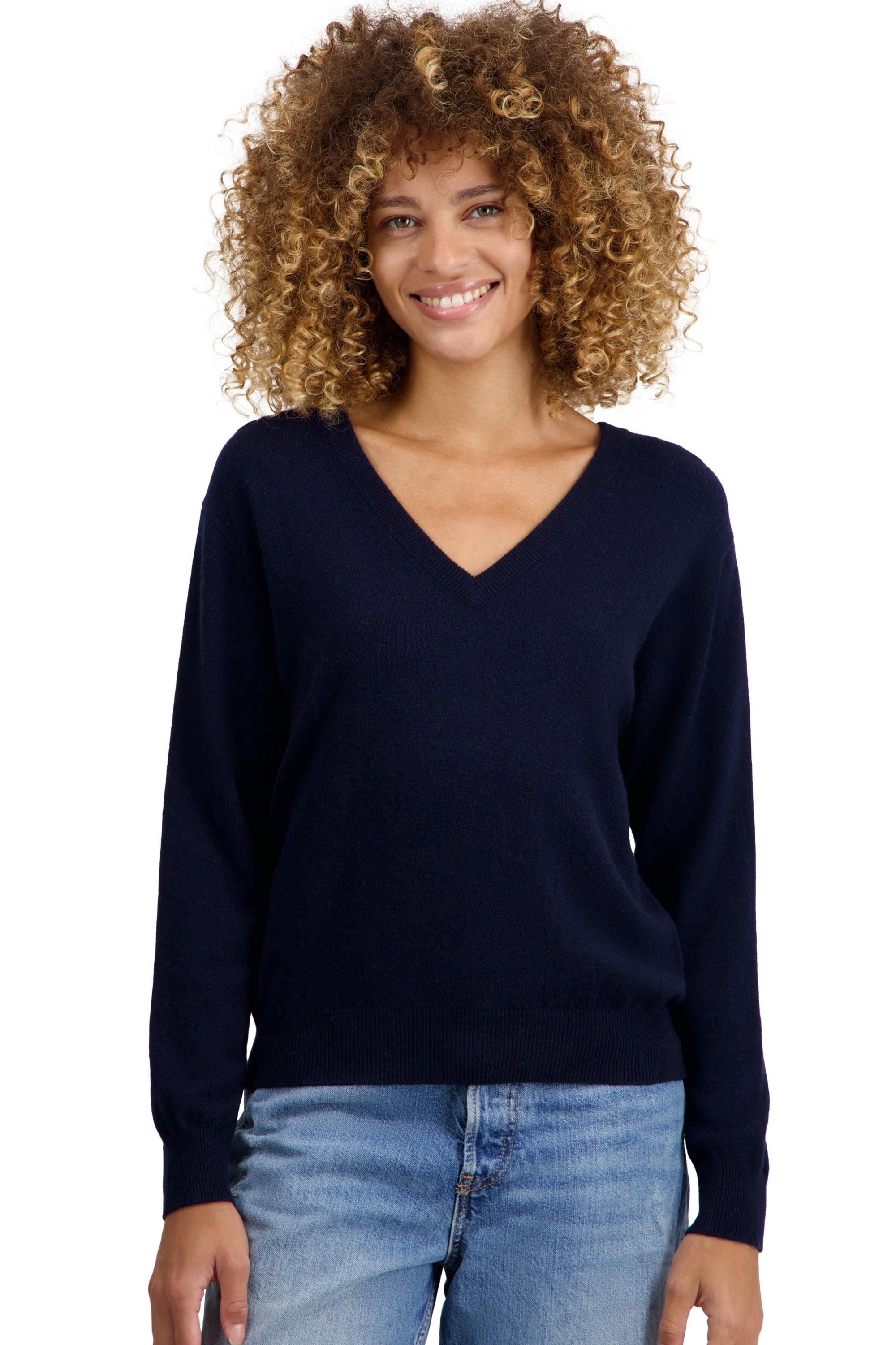 Tornade Kaschmirpullover Damen - dunkles Marine - Mahogany