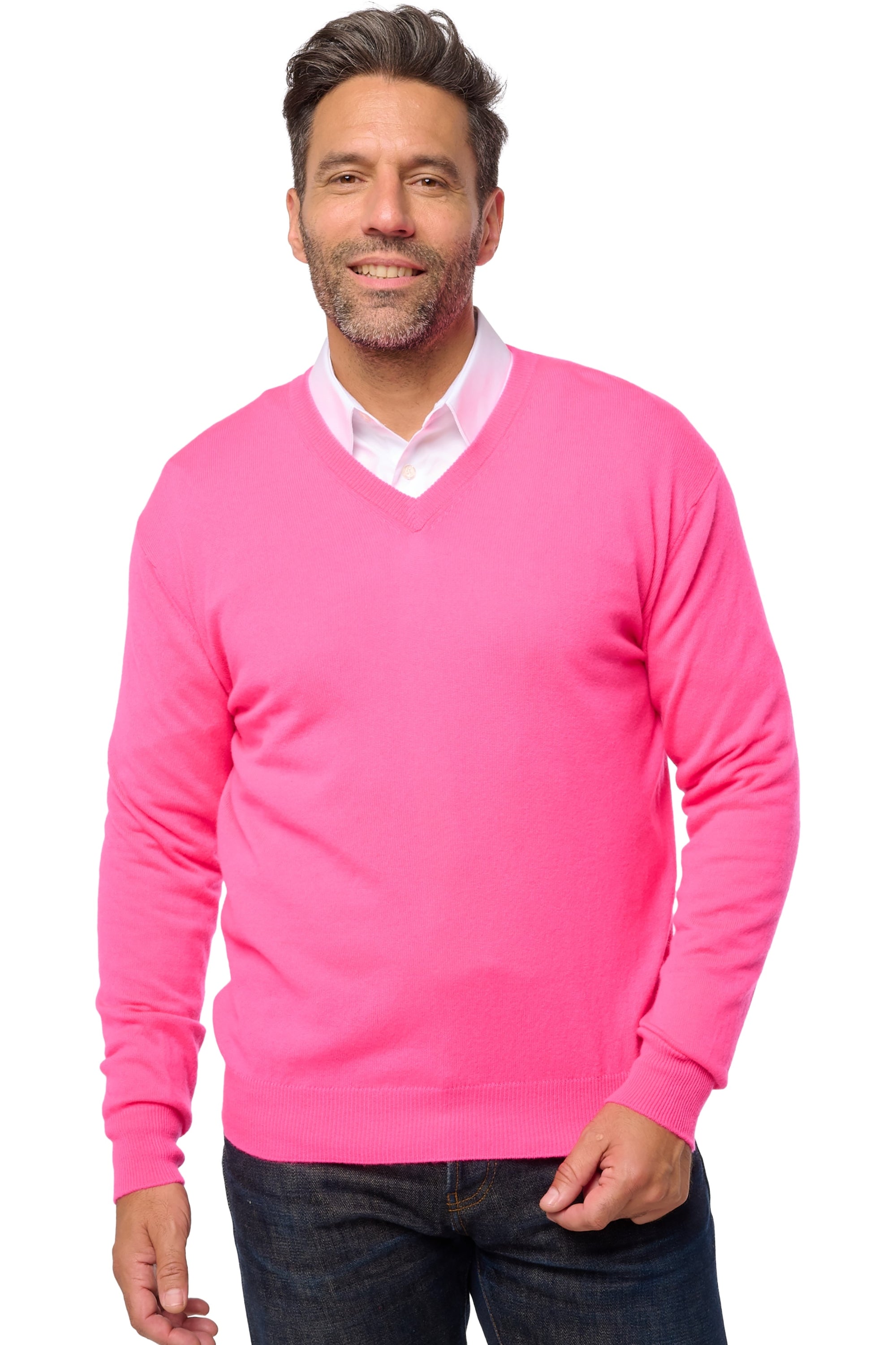 Hippolyte Kaschmirpullover Herren - dayglo - Mahogany