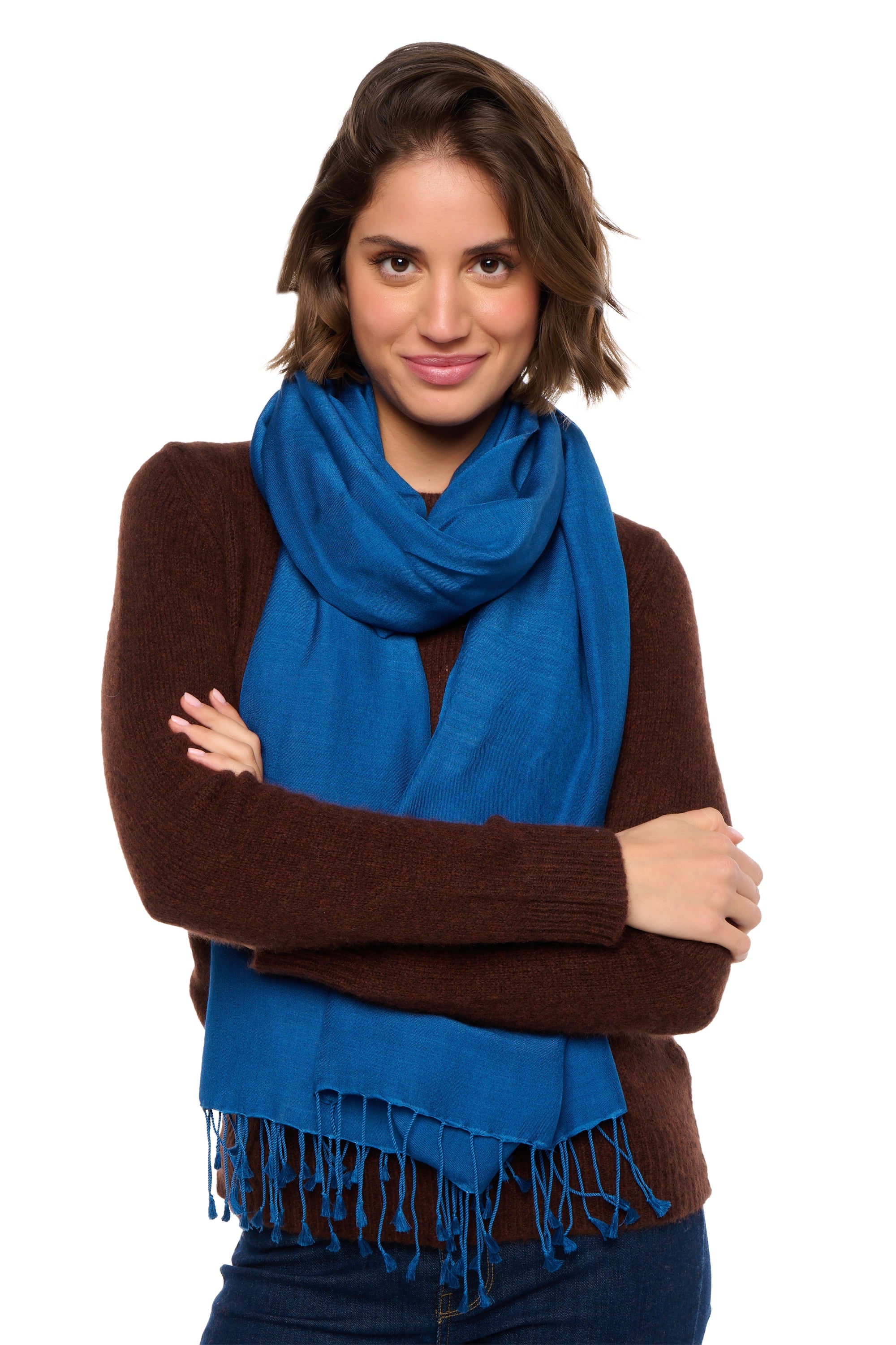 Platine aus Kaschmir und Seide gemischt - Preußischblau - Mahogany