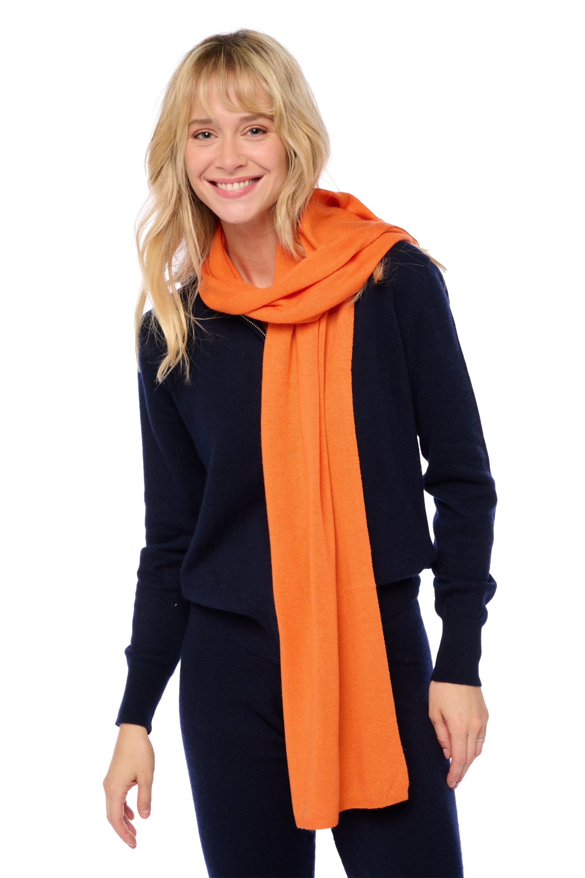 Woolozone aus Kaschmir und Wollmischung - tangerine - Mahogany