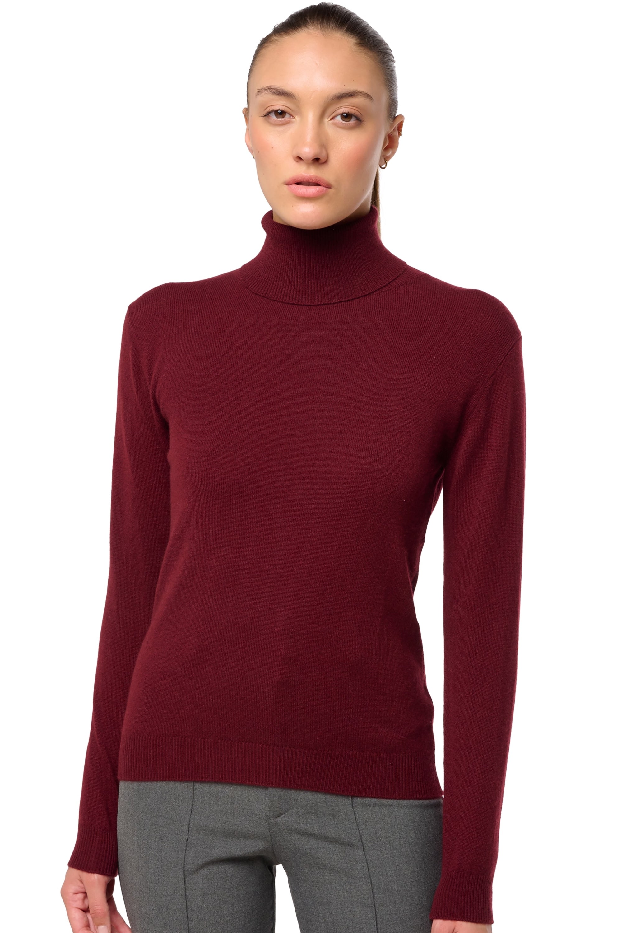 Tale aus Kaschmir für Damen - deep violet - Mahogany