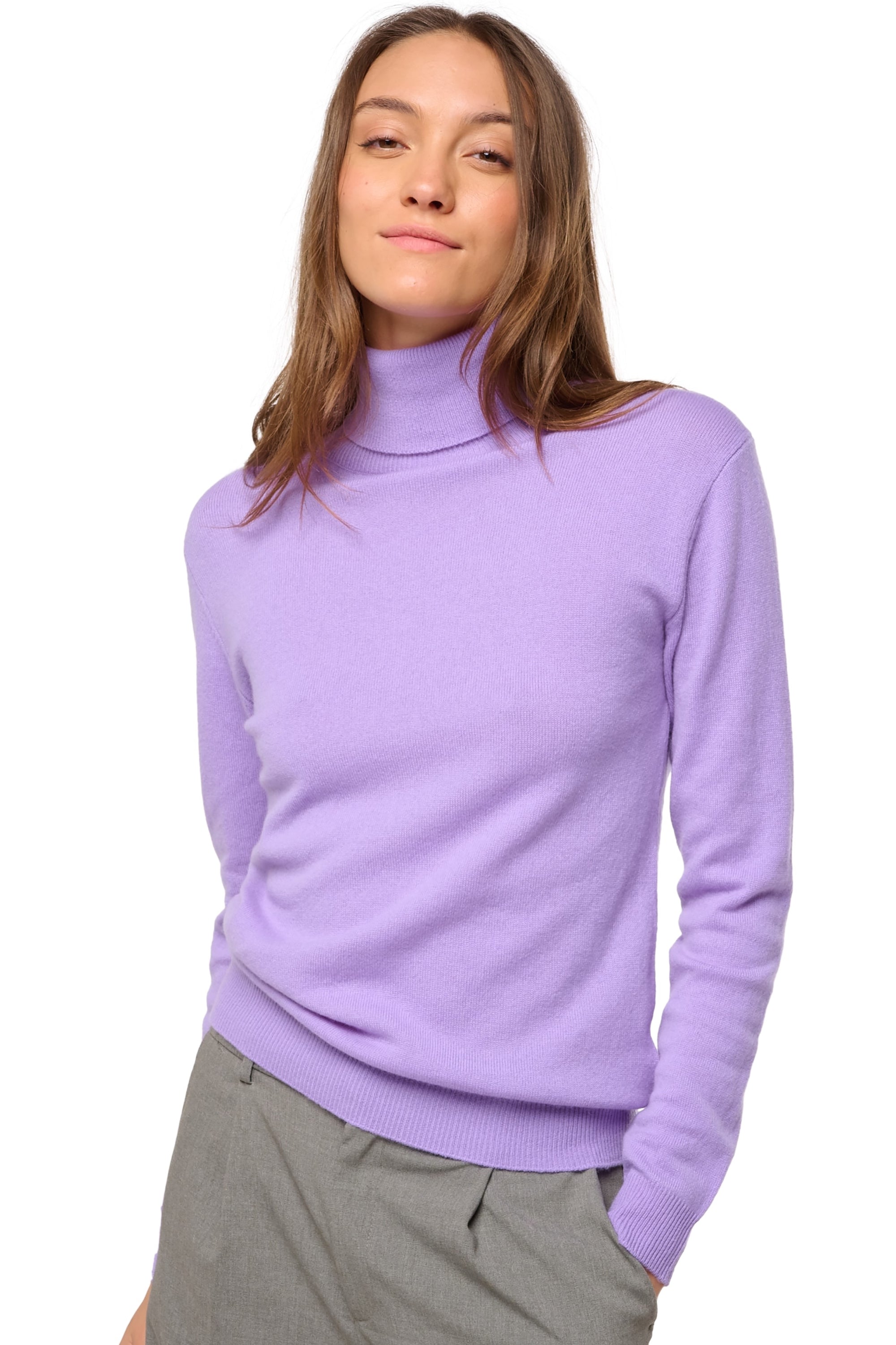 Tale aus Kaschmir für Damen - violine purple - Mahogany