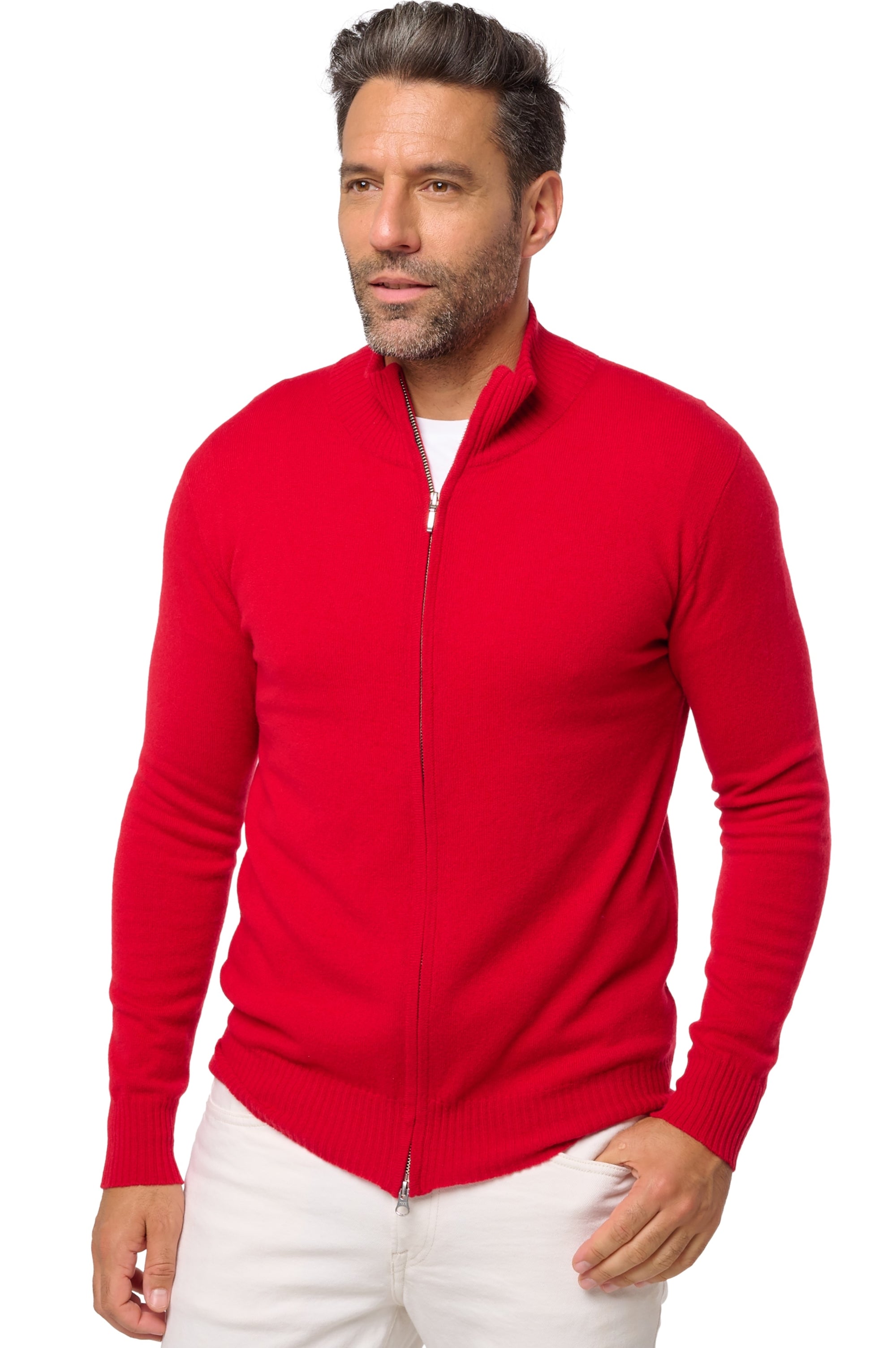 Thobias aus Kaschmir für Herren - crimson - Mahogany