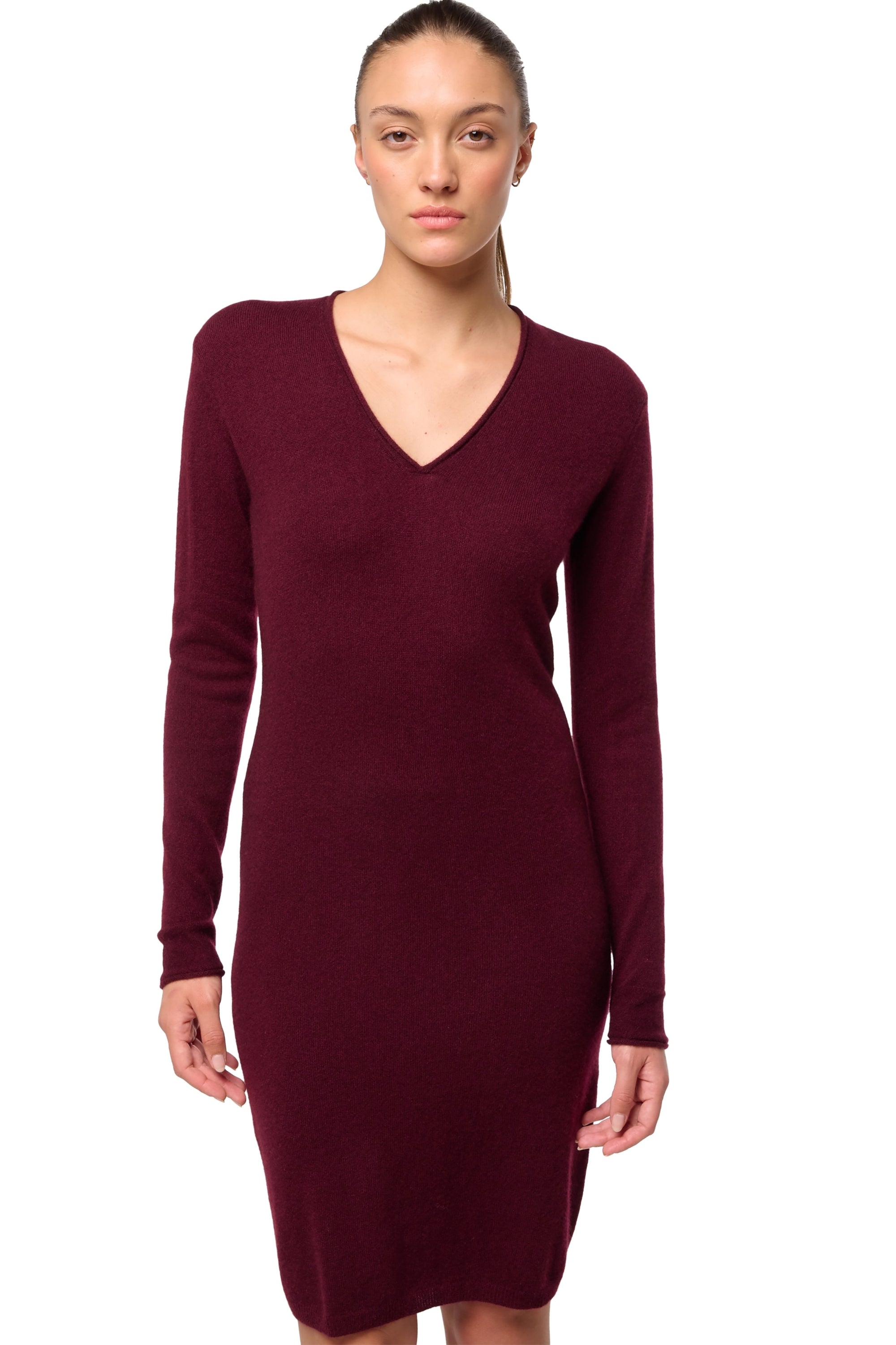 Trinidad Kaschmirpullover Damen - red wine - Mahogany