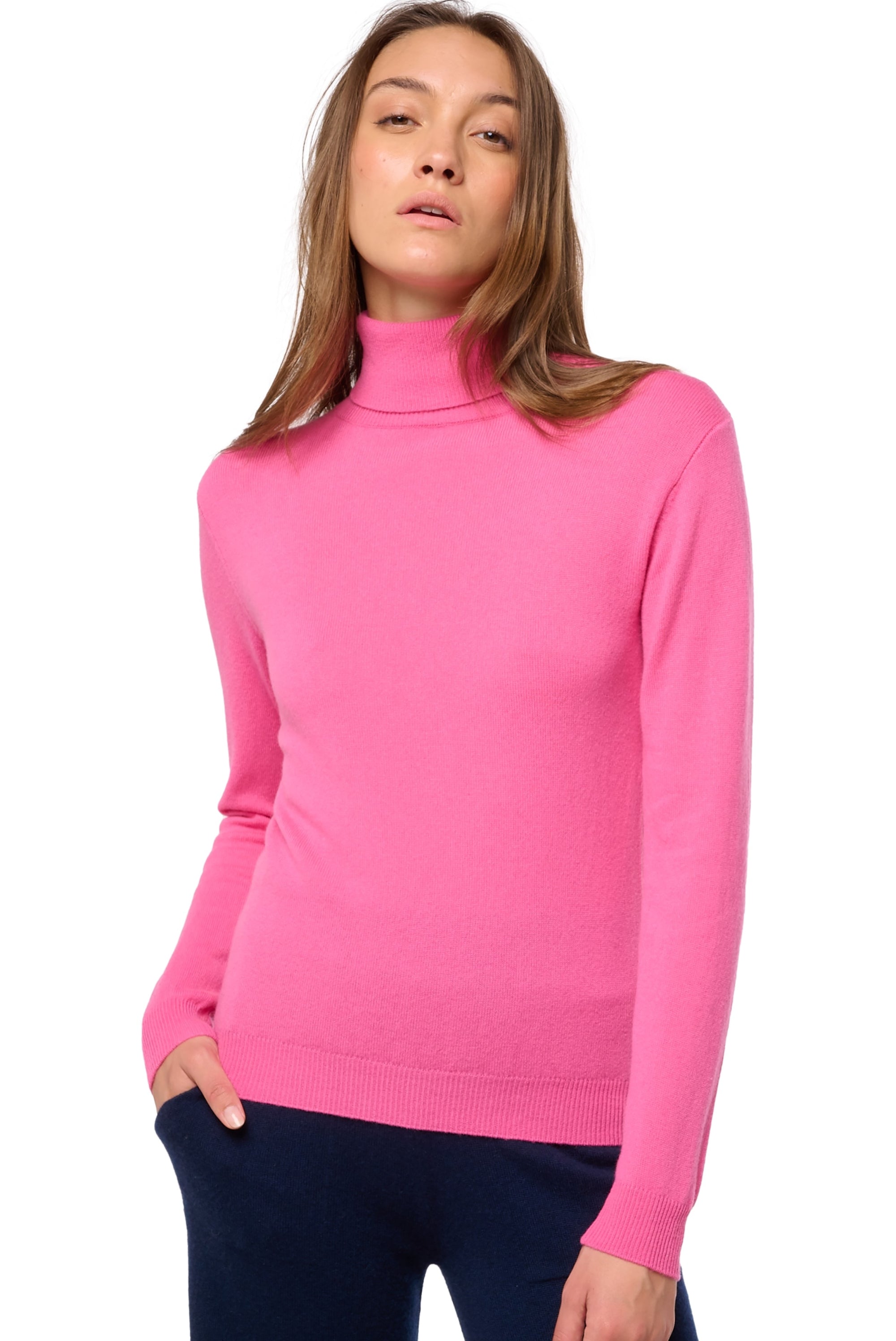 Tale aus Kaschmir für Damen - flashy rose - Mahogany