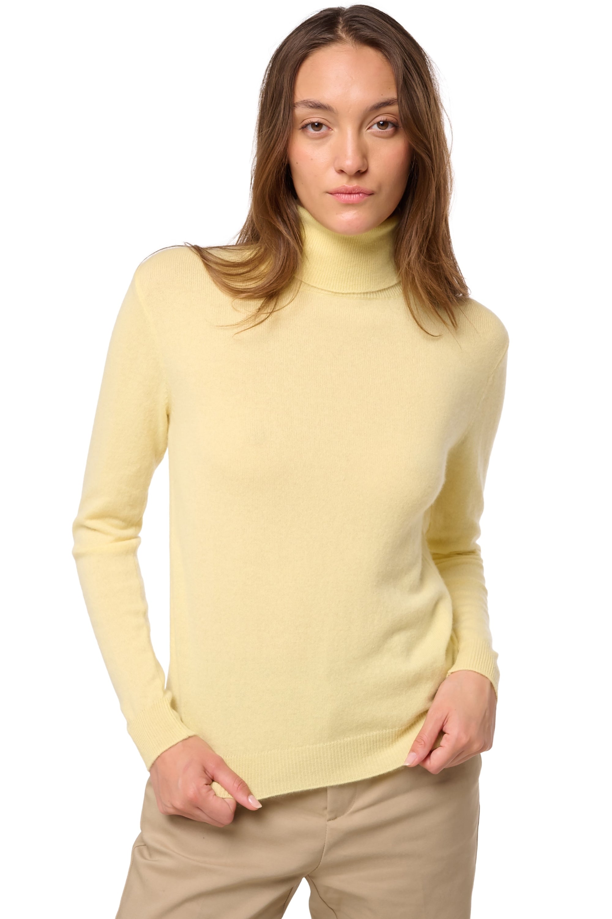 Tale aus Kaschmir für Damen - lemonade - Mahogany