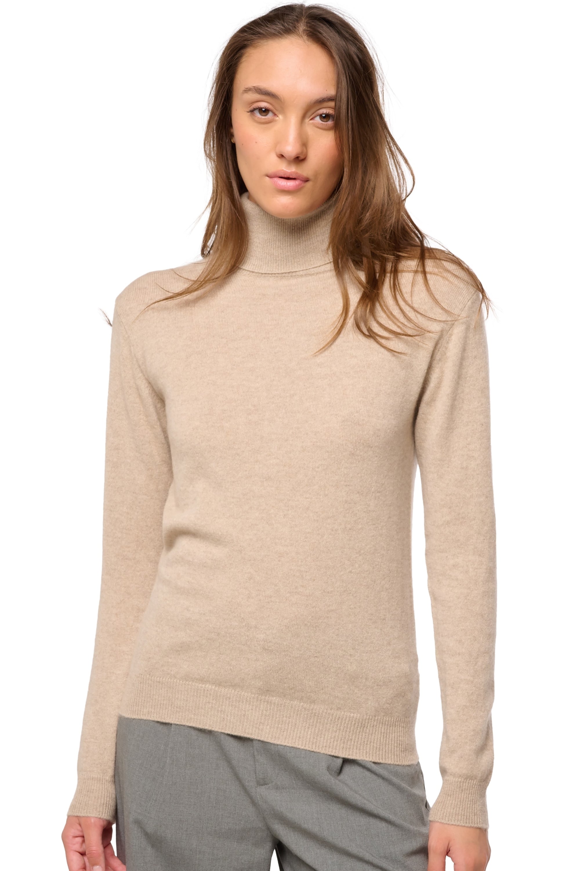 Tale aus Kaschmir für Damen - spelt - Mahogany
