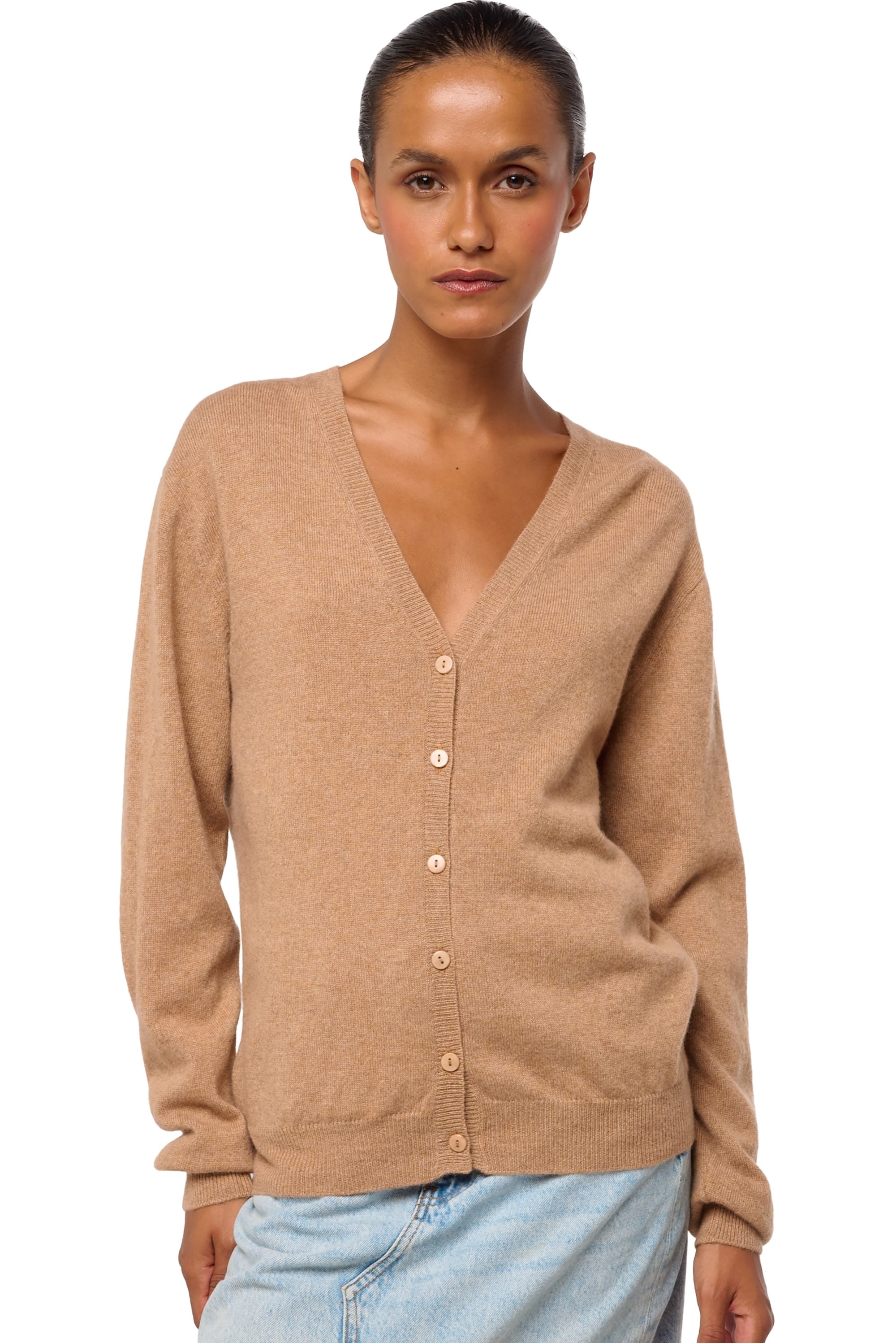 Taline aus Kaschmir für Damen - African Camel - Mahogany