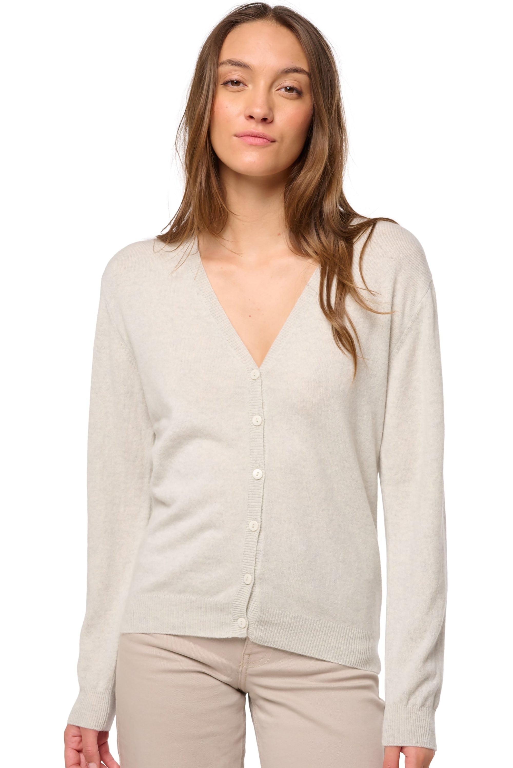 Taline Kaschmirpullover Damen - fluo white - Mahogany
