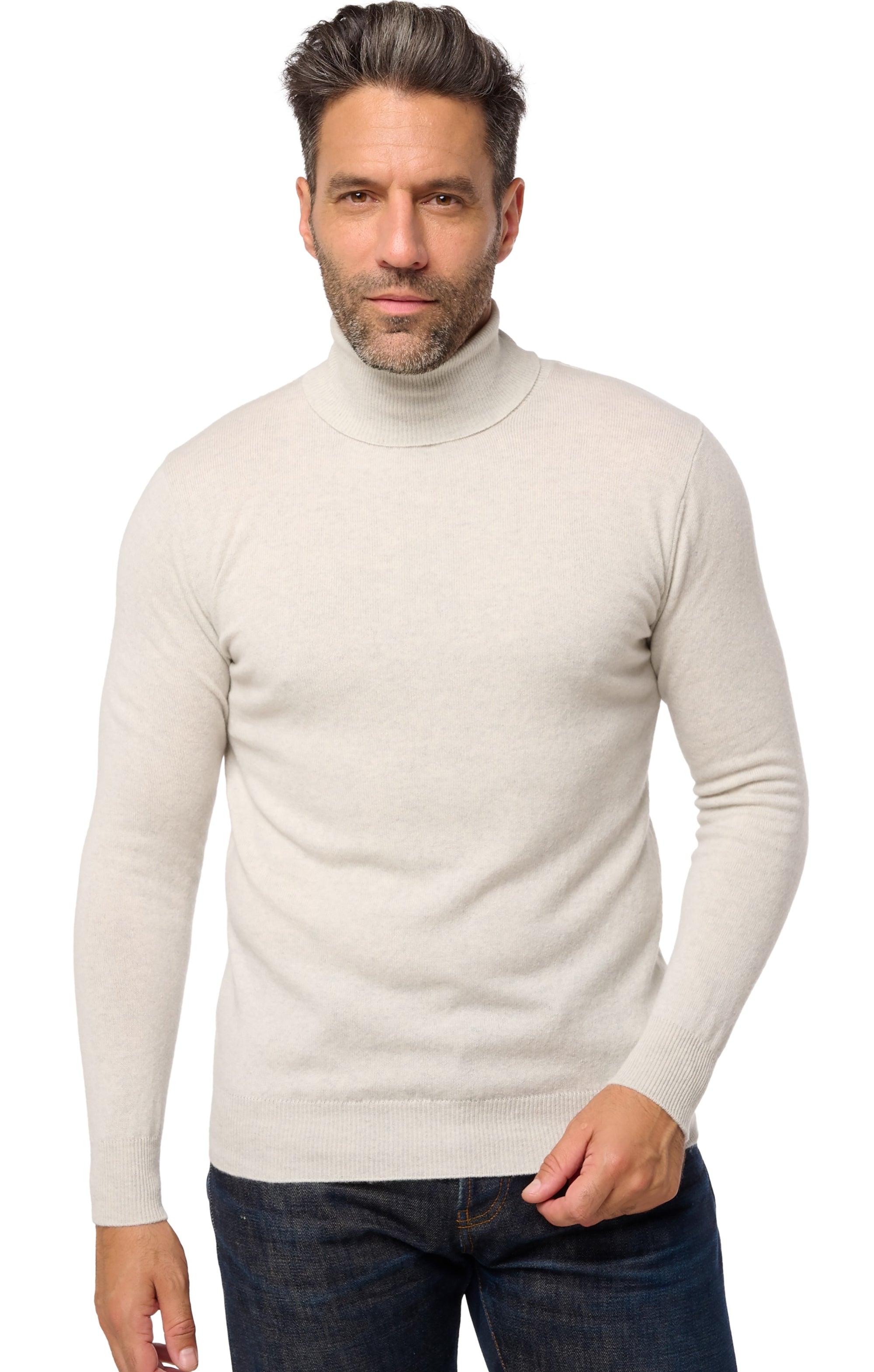 Tarry Kaschmirpullover Herren - fluo white - Mahogany