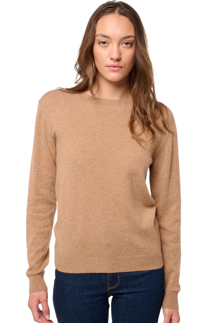 Thalia aus Kaschmir für Damen – African Camel – Mahogany