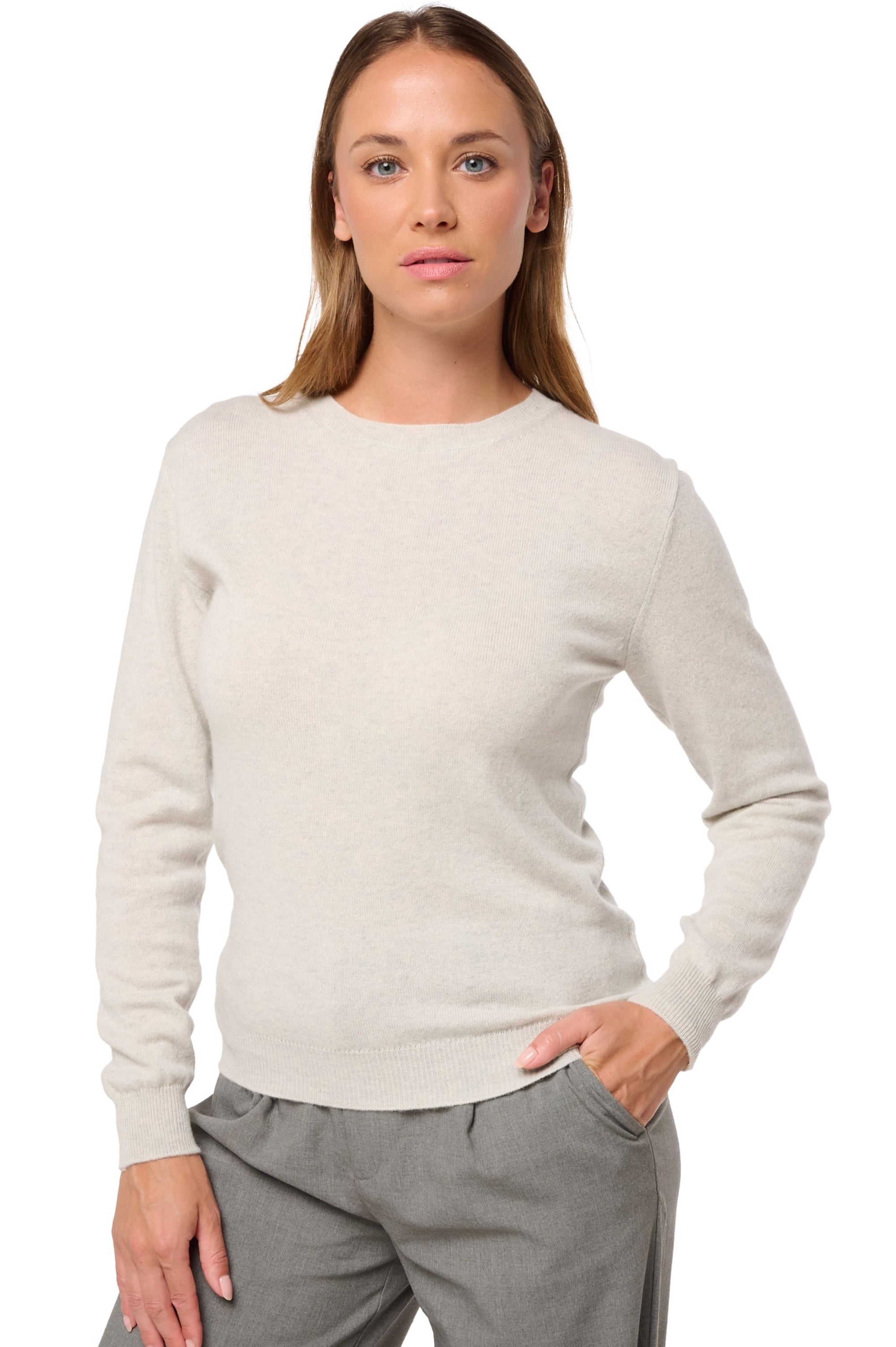 Thalia Kaschmirpullover Damen - fluo white - Mahogany