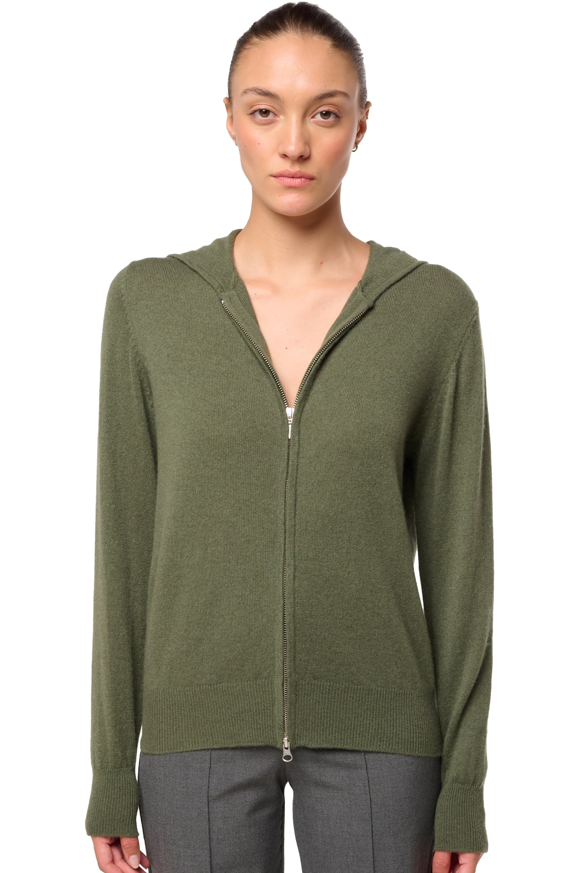 Tina Kaschmirpullover Damen - kaki 2025 - Mahogany
