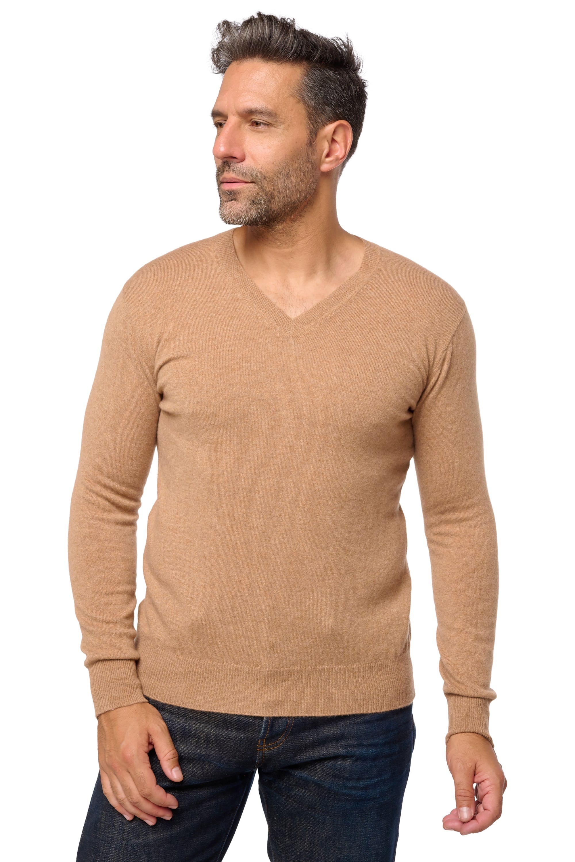 Tor en cachemire homme - Vue 1 - african camel - Mahogany