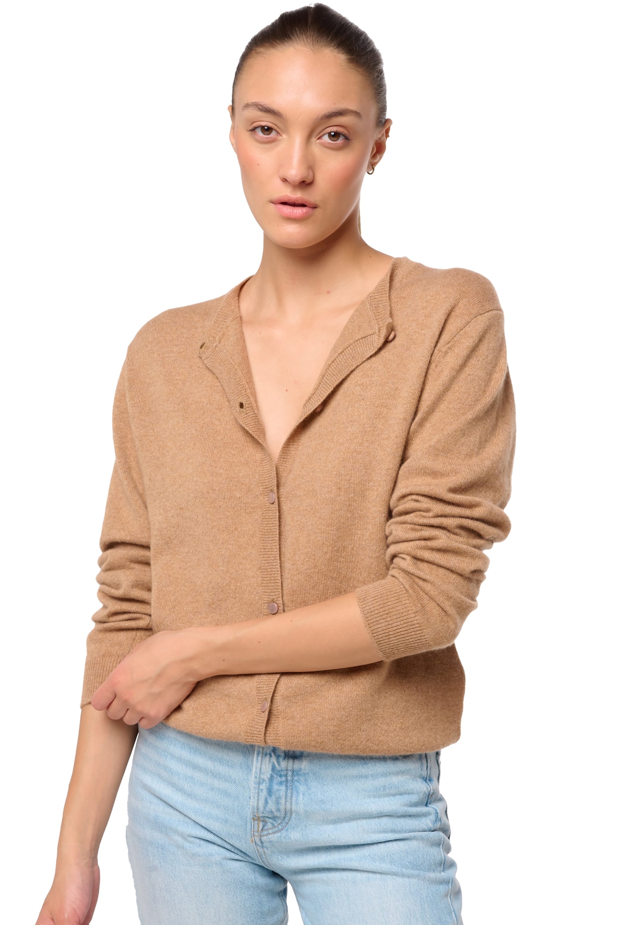 Tyra aus Kaschmir für Damen – african camel – Mahogany