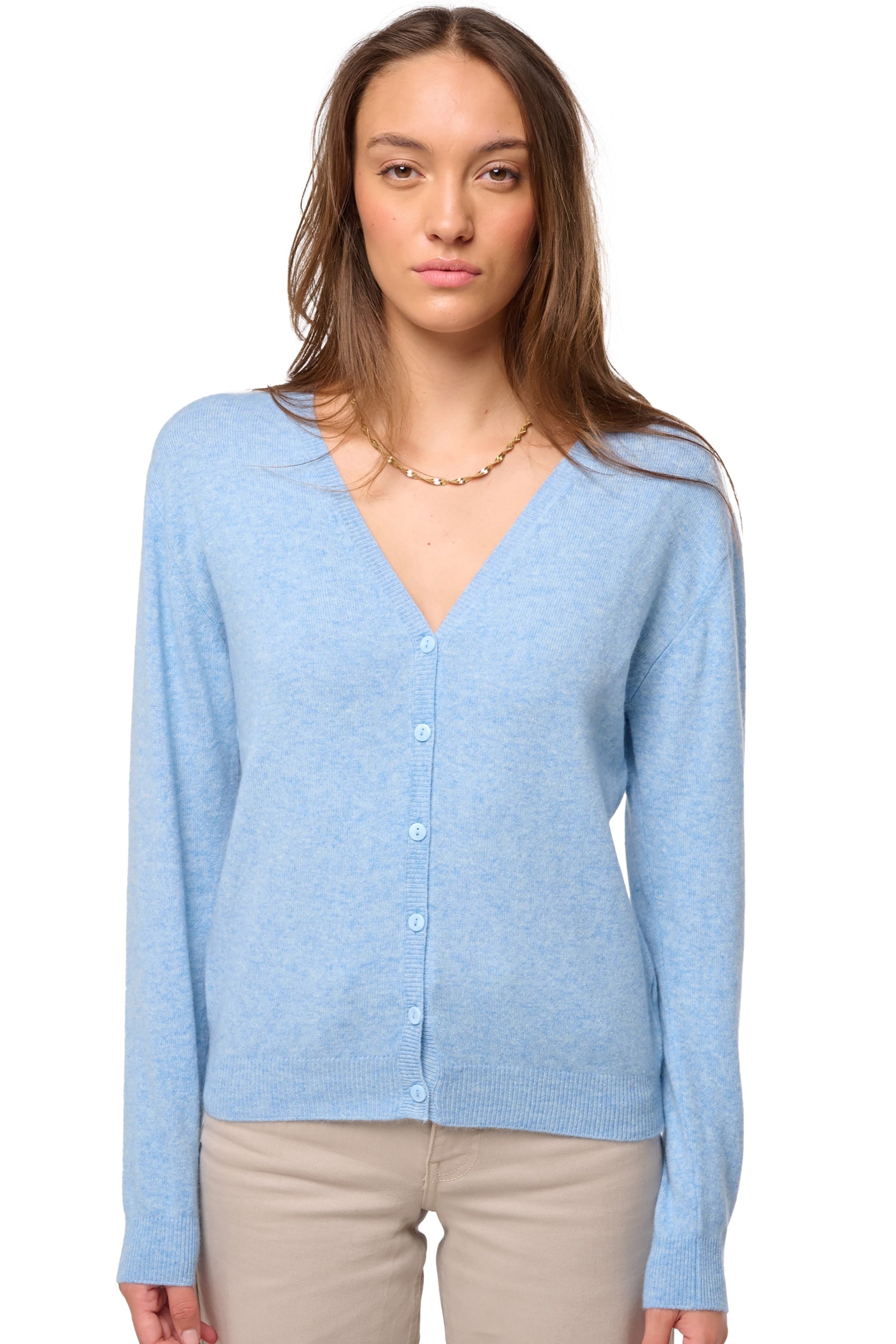 Taline Kaschmirpullover Damen - powder blue - Mahogany