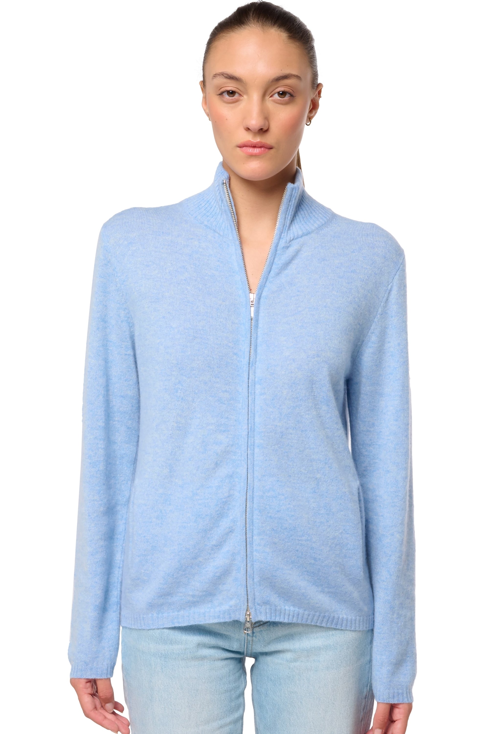 Thames Kaschmirpullover Damen - Powder Blue - Mahogany