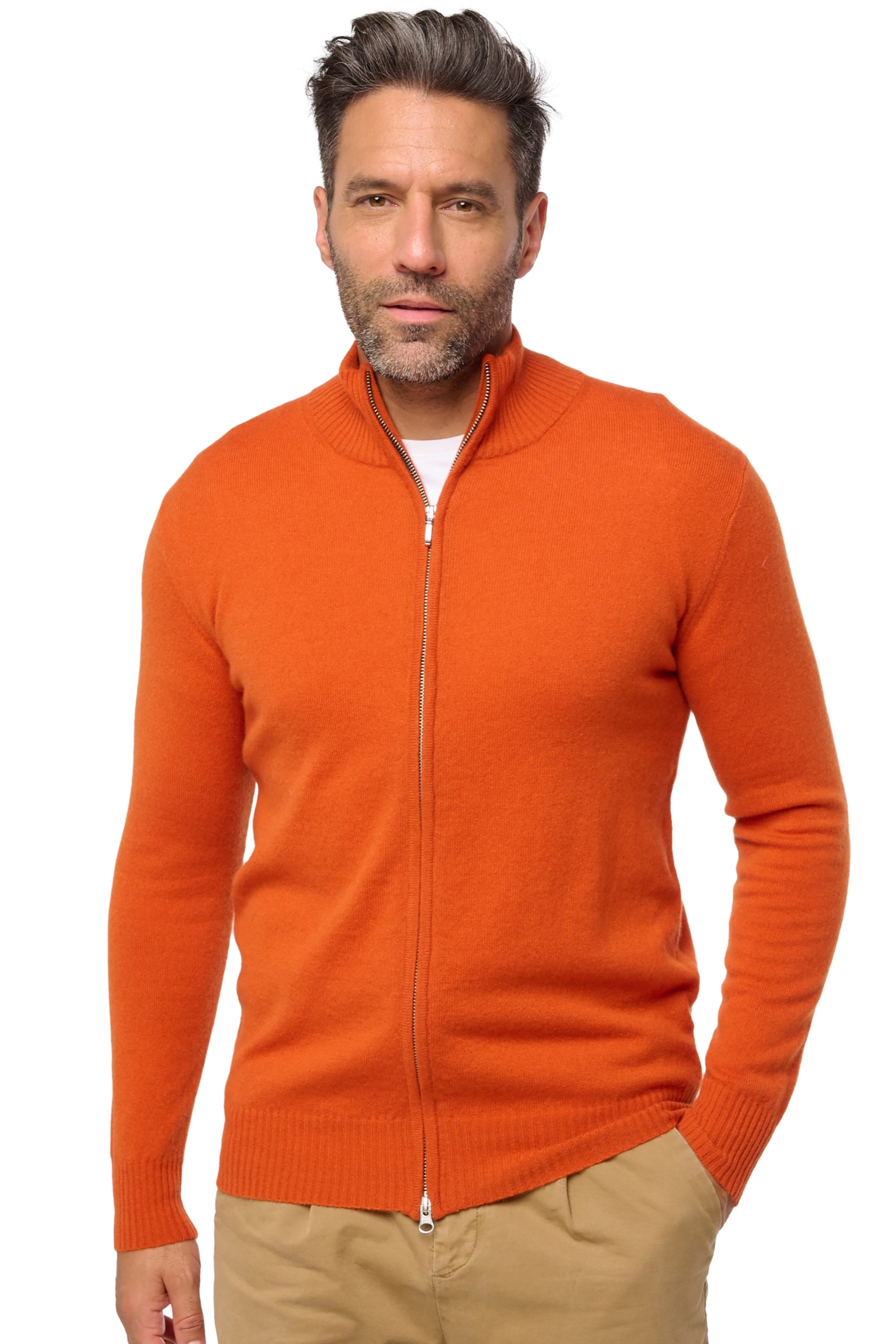 Thobias aus Kaschmir für Herren - marmelade - Mahogany