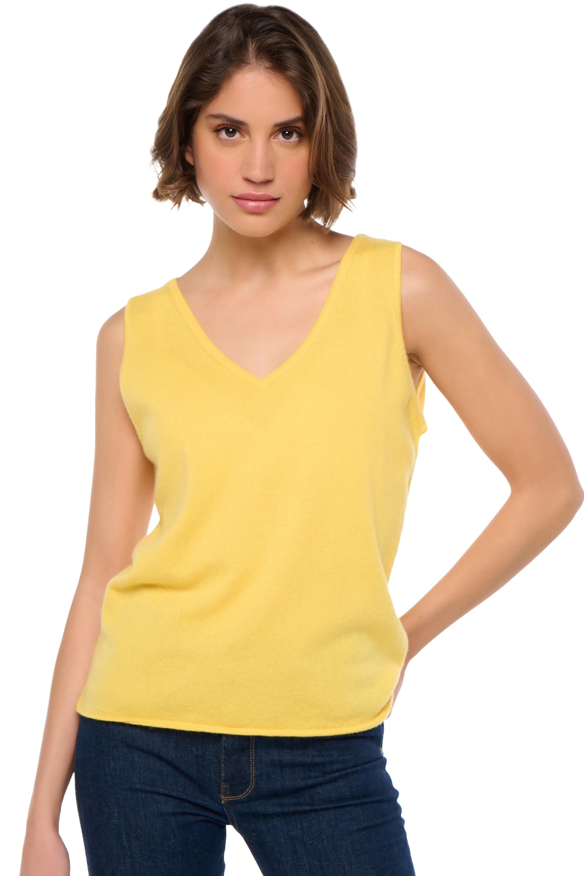 Saige en cachemire femme - daffodil - Mahogany