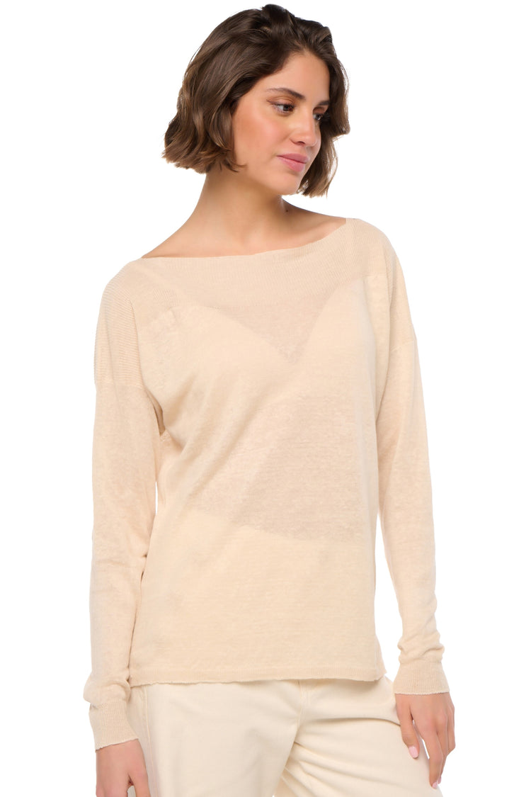 Sheila aus Leinen für Damen - wheat - Mahogany