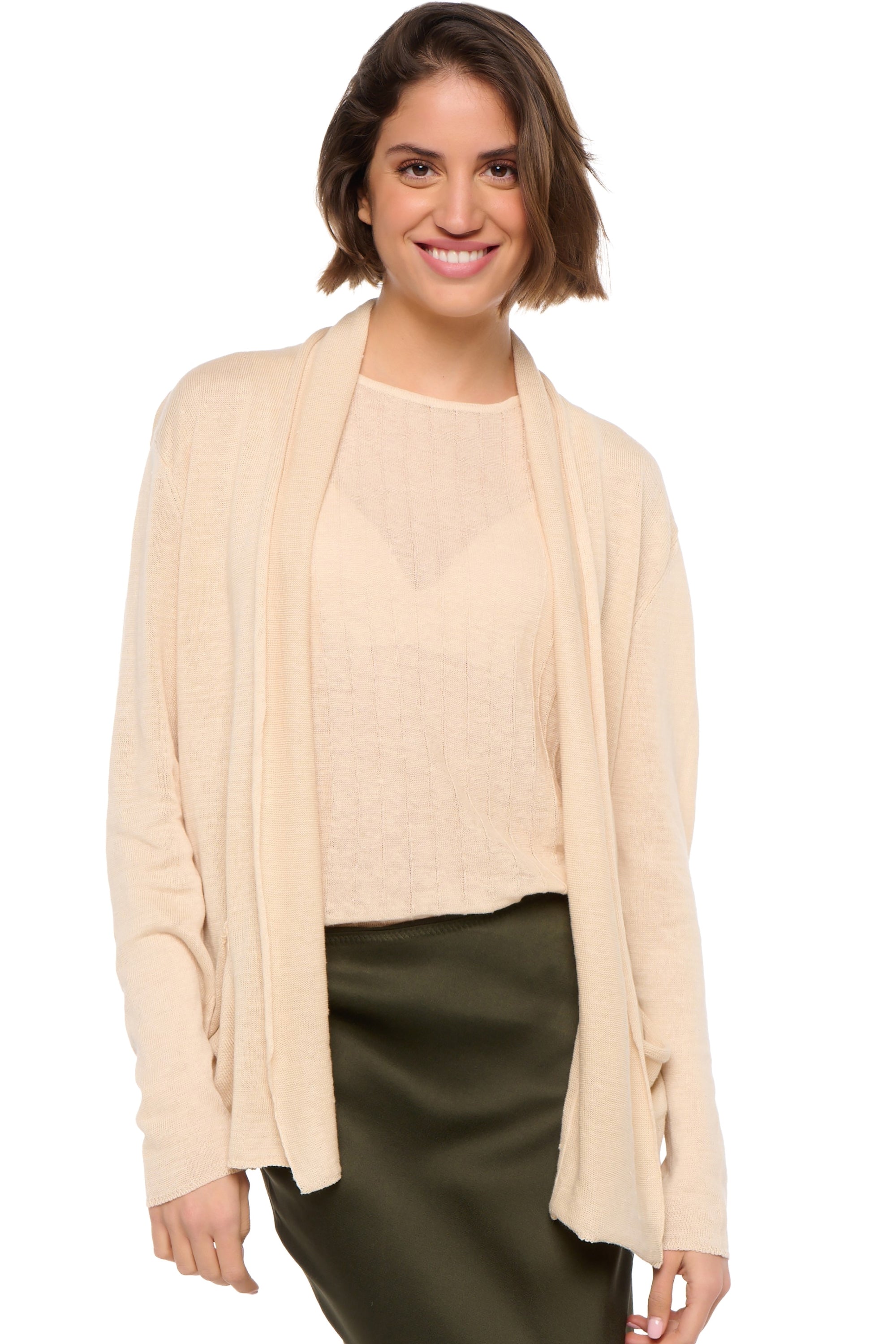 Sissi aus Leinen Damen - wheat - Mahogany