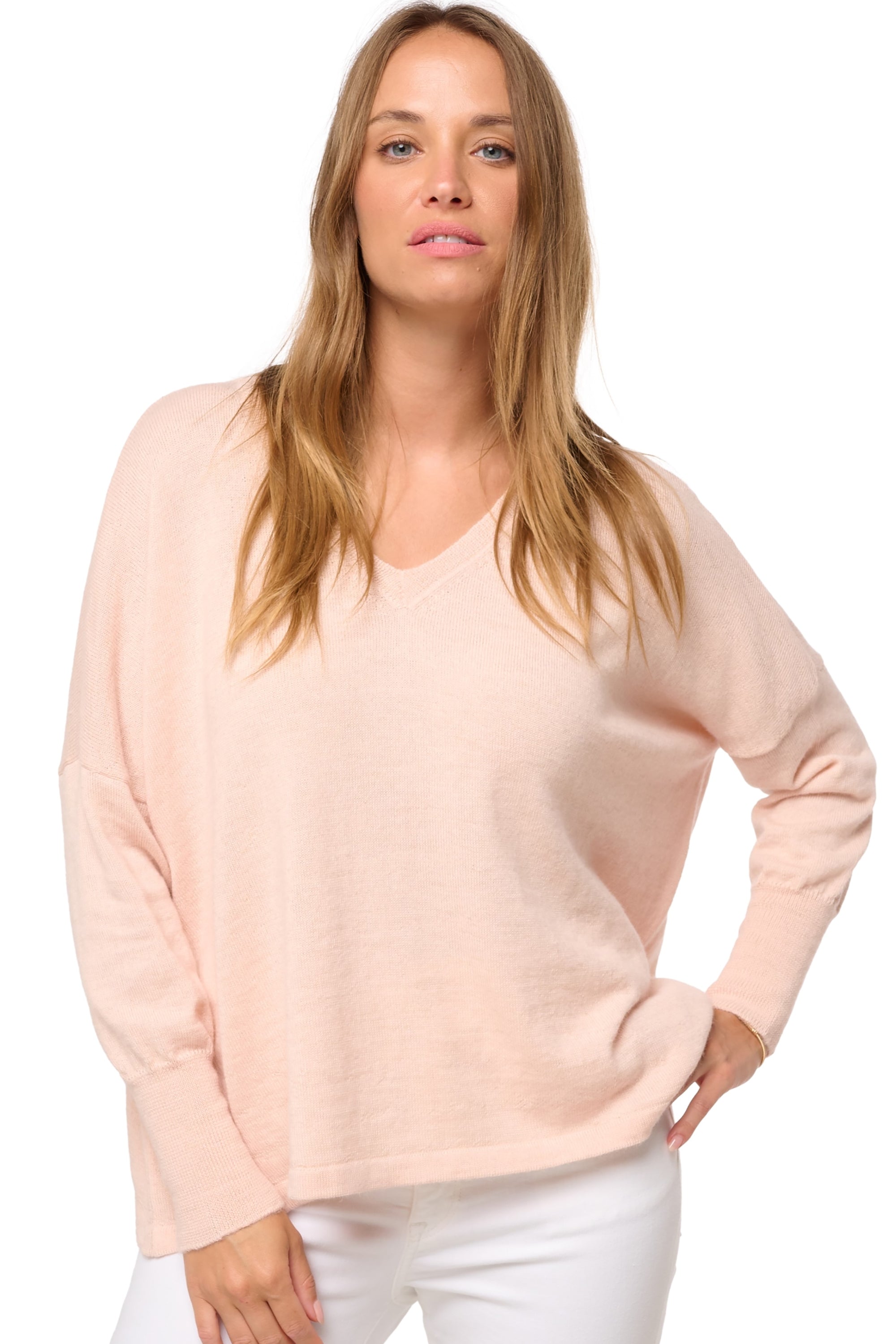 Damara aus Baby-Alpaka Damen - petal pink - Mahogany