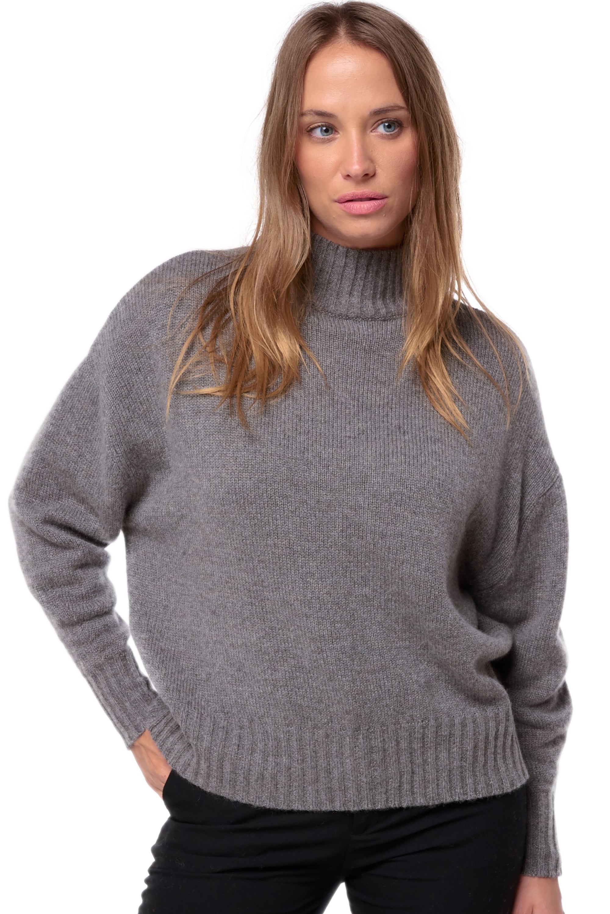 Daniella aus Kaschmir für Damen - marmotte chiné - Mahogany