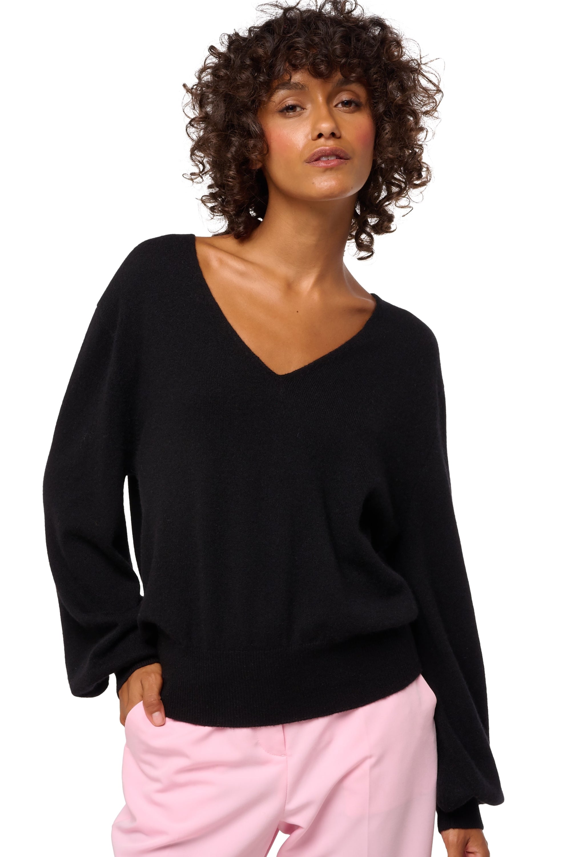 Deau aus Kaschmir Damen - schwarz - Mahogany