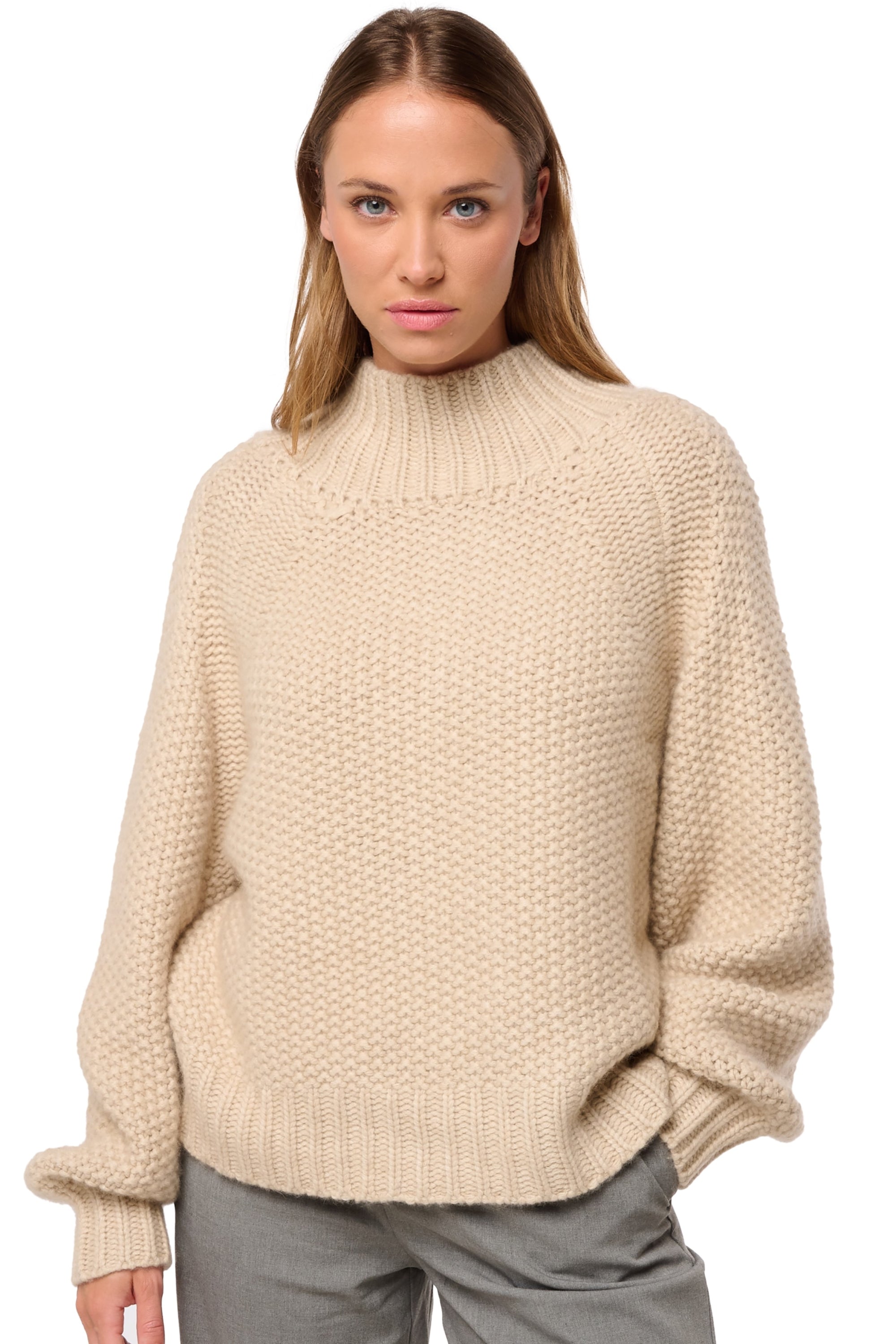Deutz aus Kaschmir für Damen - natural winter dawn - Mahogany