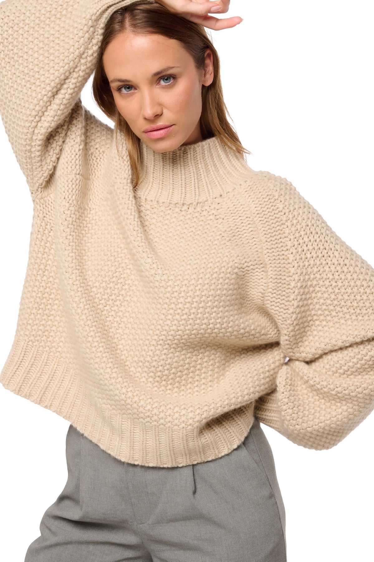 Deutz en cachemire femme - Vue 1 - natural winter dawn - Mahogany