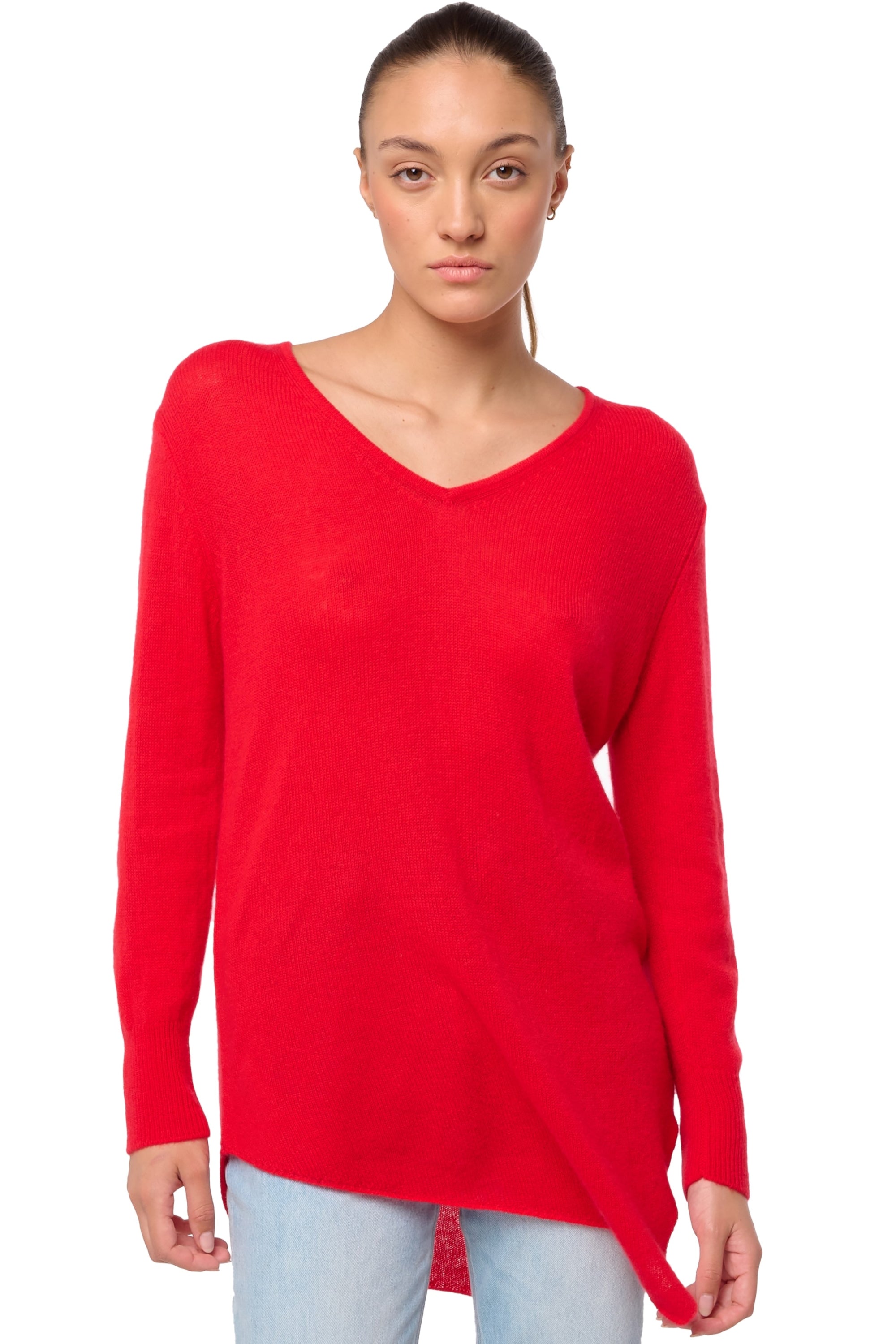 Dilou aus Kaschmir für Damen - rouge - Mahogany