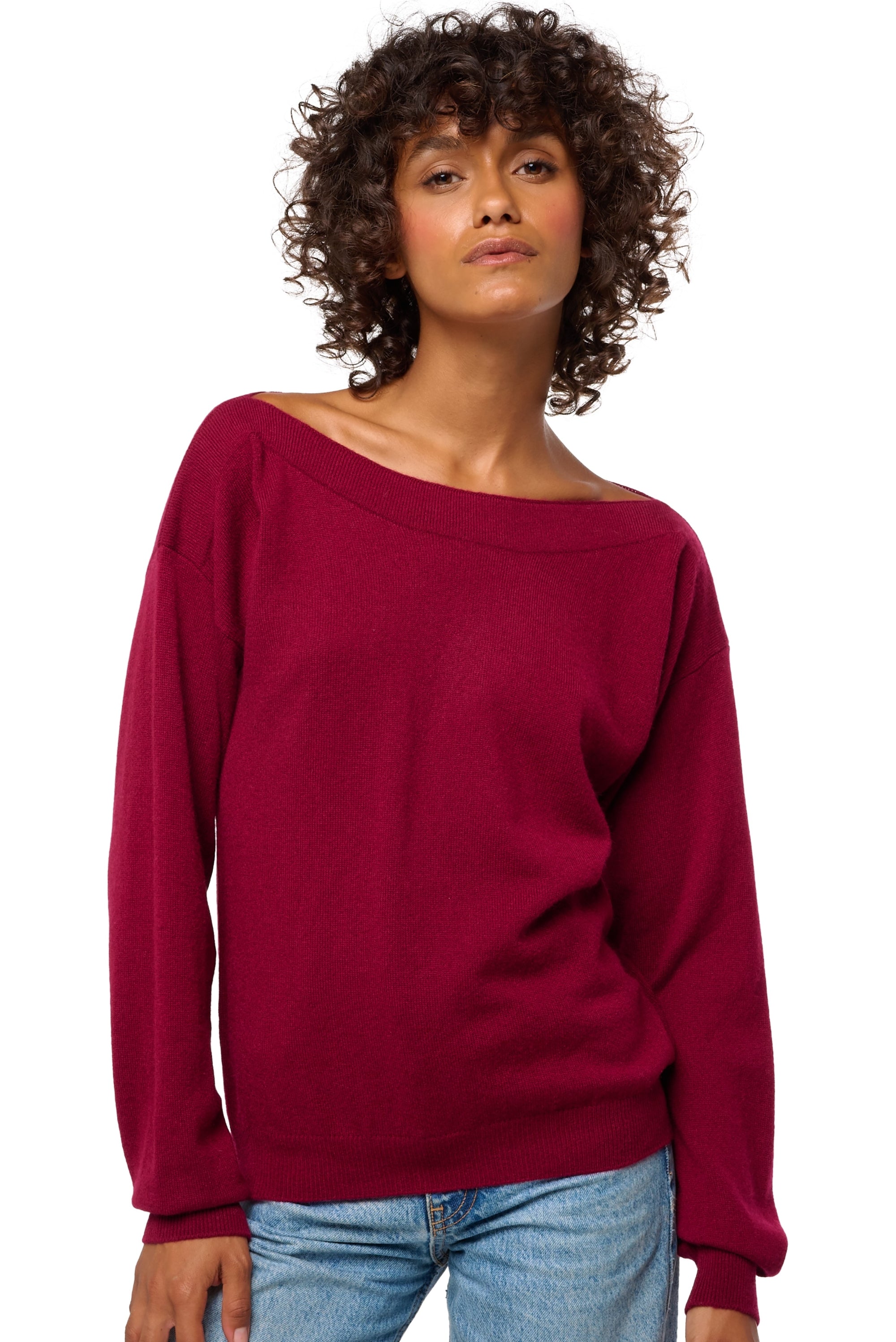 Durance Kaschmirpullover Damen - Bordeaux - Mahogany