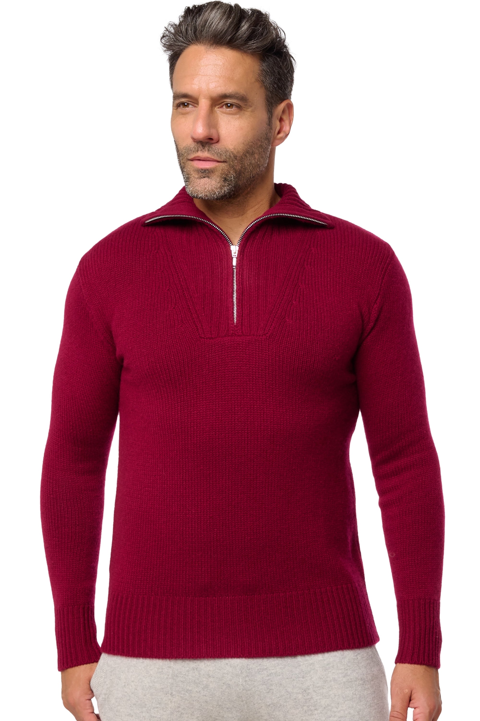 Darius aus Kaschmir für Herren - Bordeaux - Mahogany